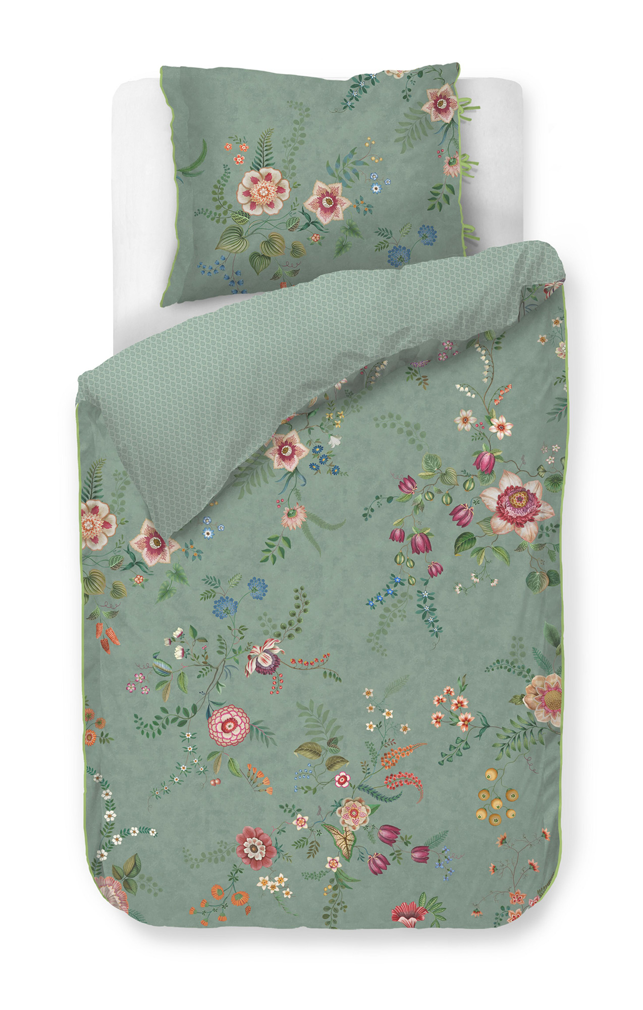 Pip Studio Perkalbettwäsche Everbloom | Grün