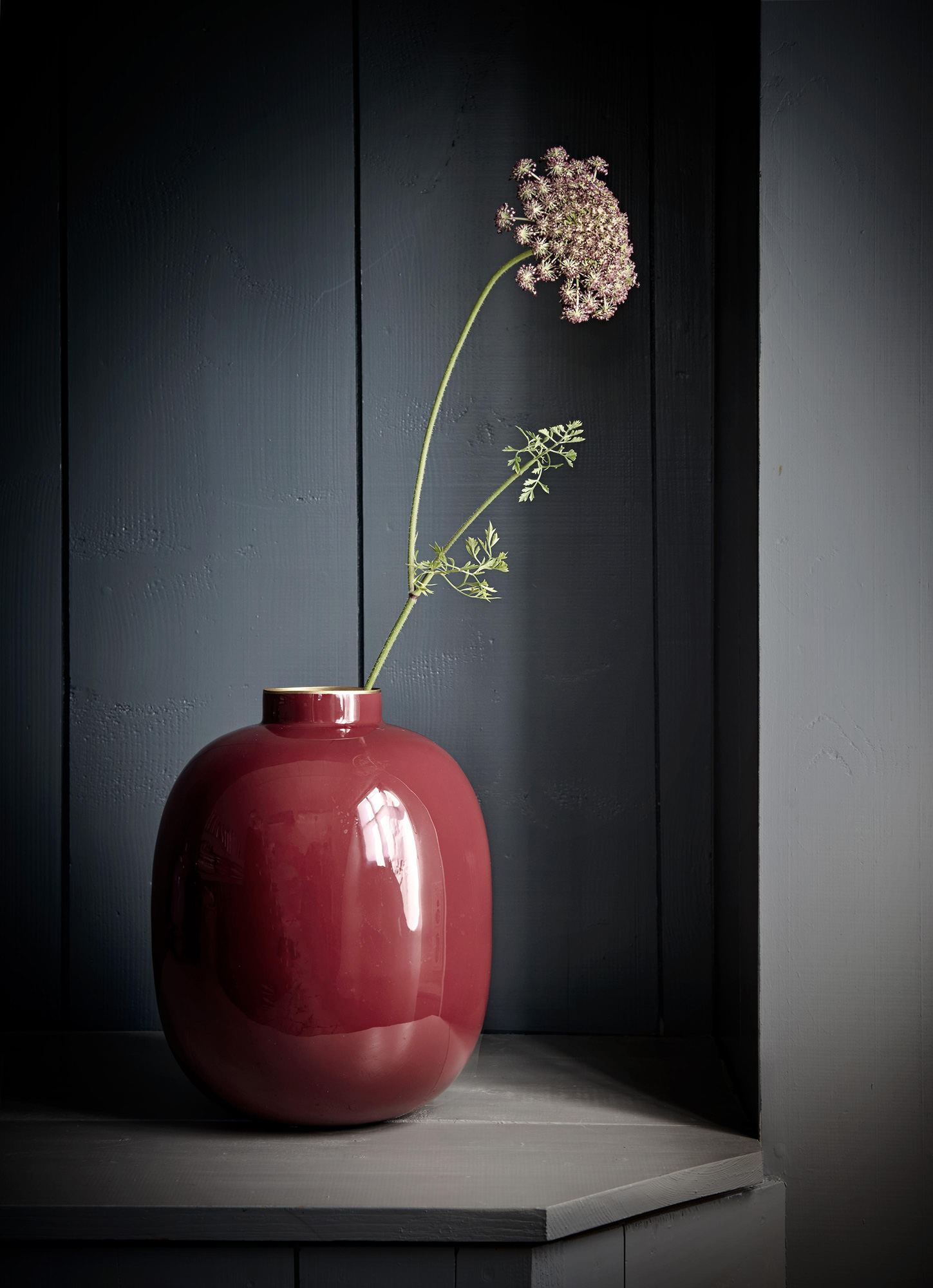 Pip Studio Vase  | Dunkelrot