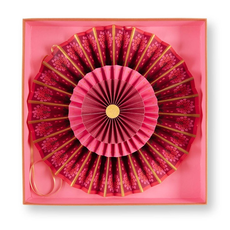 Pip Studio Papier Rosette Papierfächer  | Red