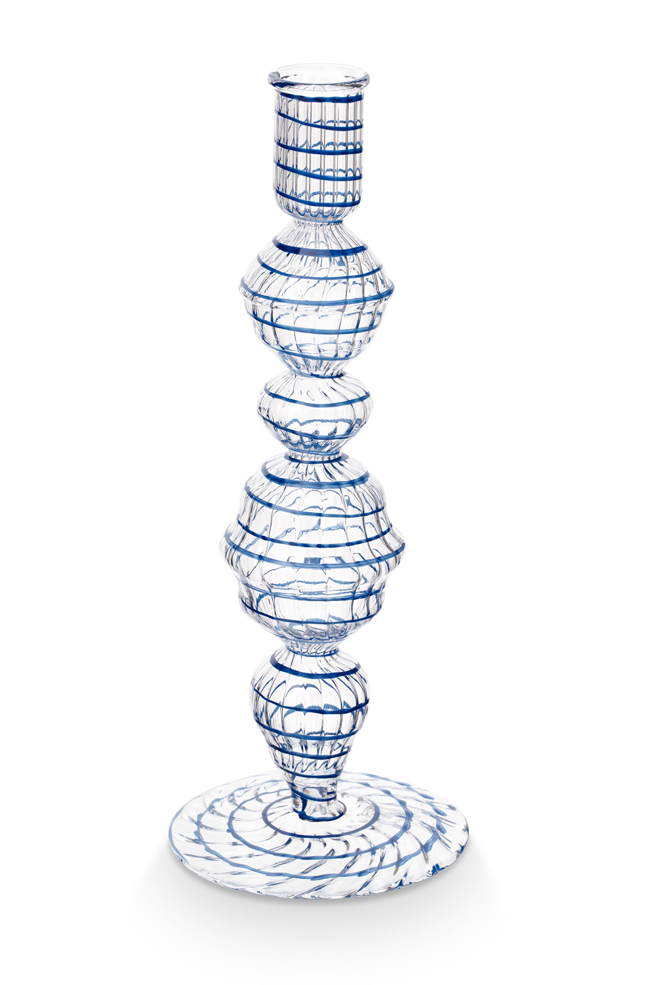 Pip Studio Kerzenhalter Glas Pip & The Blue Bird | dunkelbla