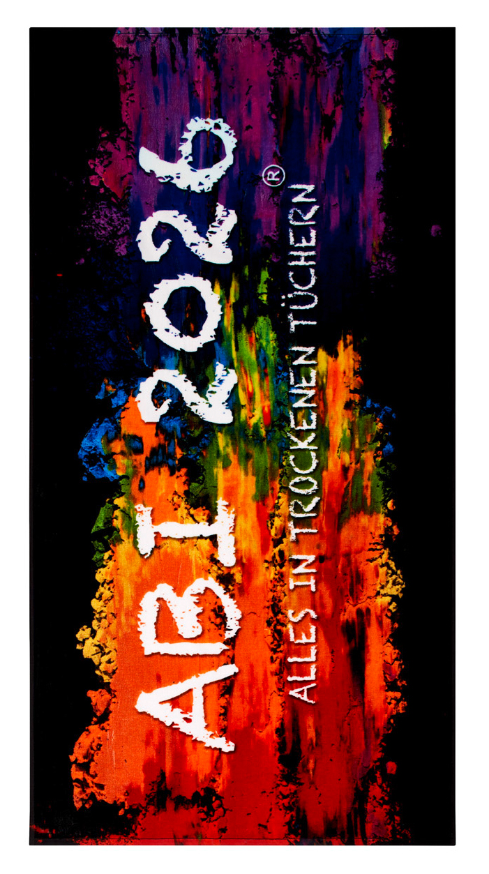 Egeria Strandtuch bedruckt Graffiti Abi 2026 | 91 black