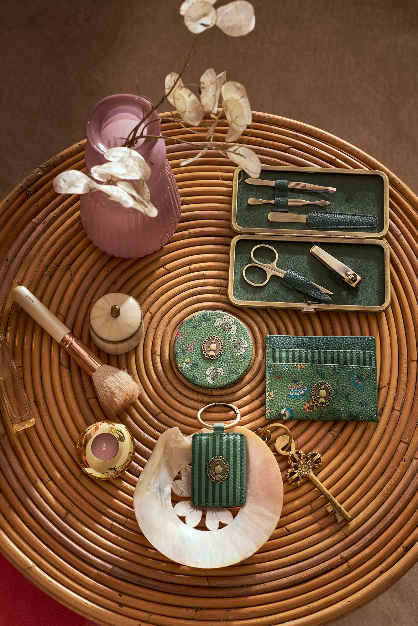 Pip Studio Taschenspiegel Flora Bangelore | grün