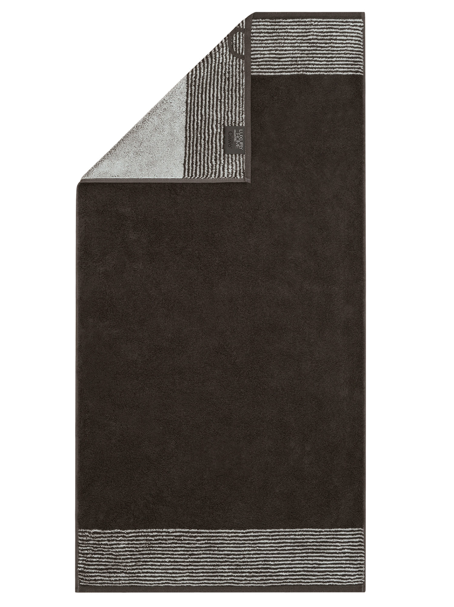 Cawö Handtuch Luxury Home Two-Tone 590 | 73 basalt