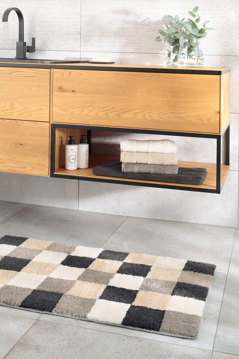 Cawö Badteppich Square 1011 | 37 natur