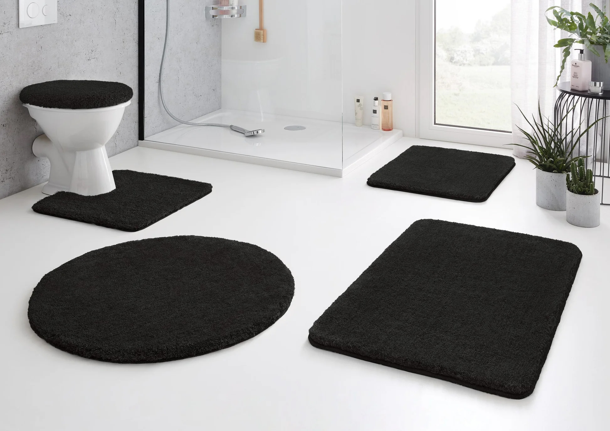 Kleine Wolke Badteppich Relax | Schwarz