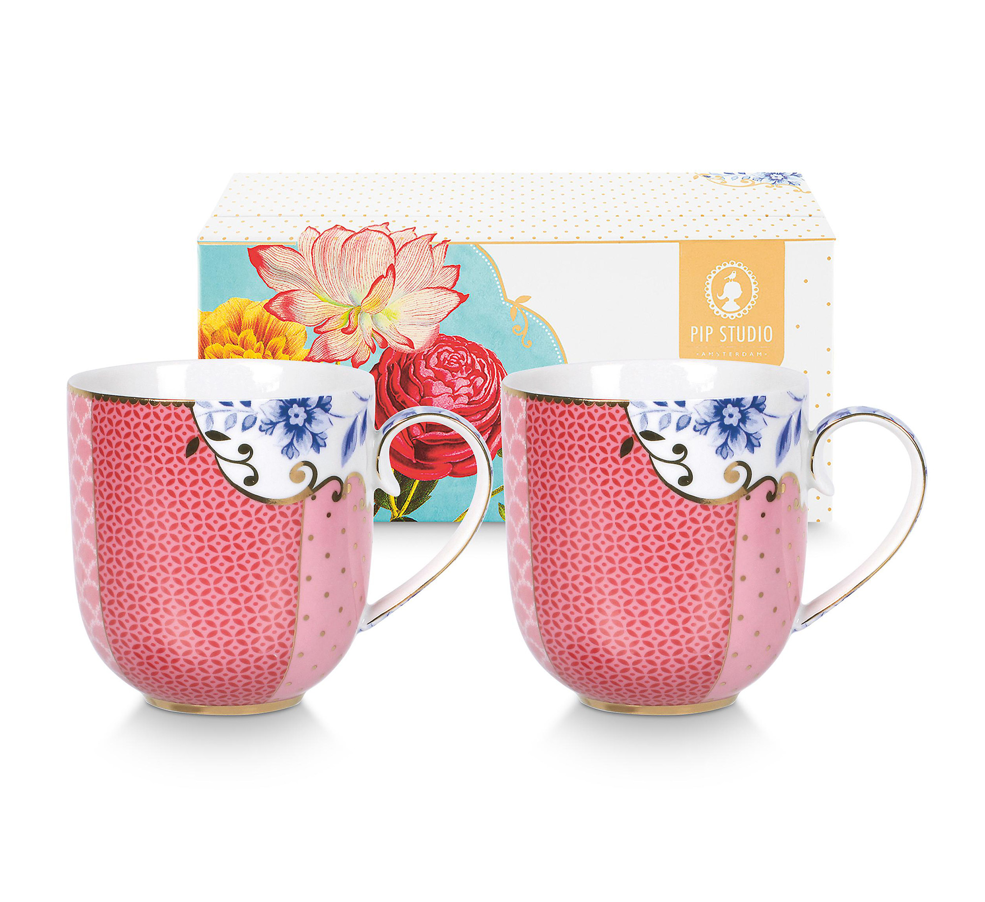 Pip Studio 2er Set Tassen klein Royal | Pink