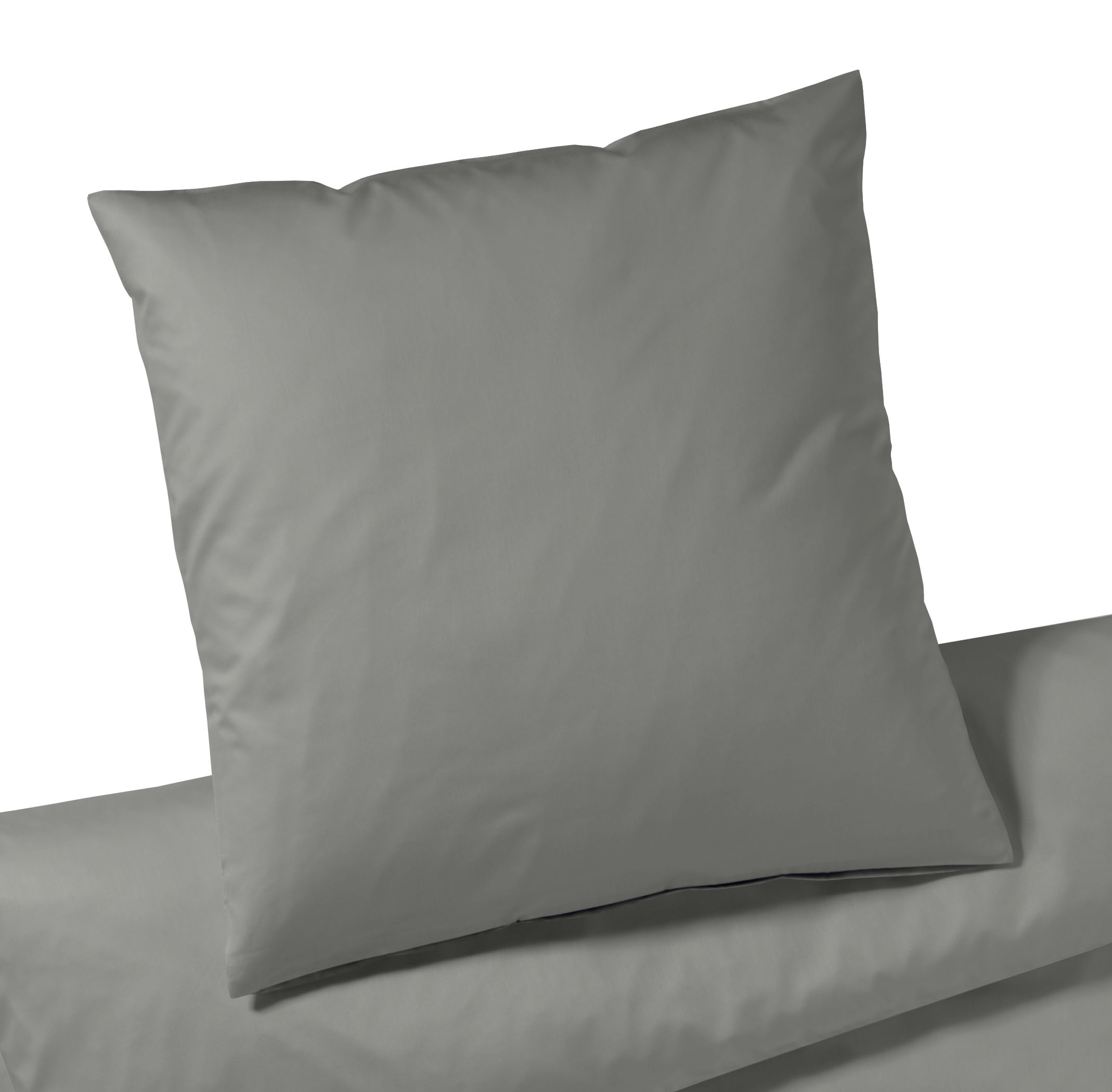 Elegante Mako Satin Kissenhülle  | 92 graphit