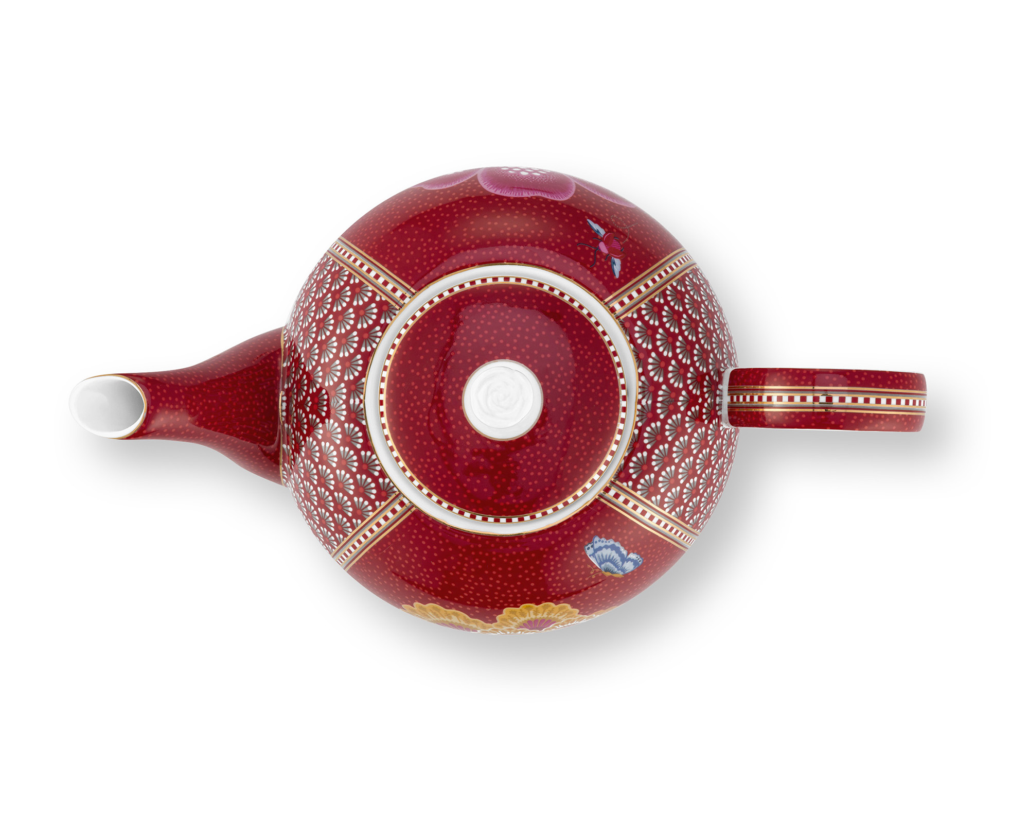 Pip Studio Teekanne gross Blooming Tales | Dark Red