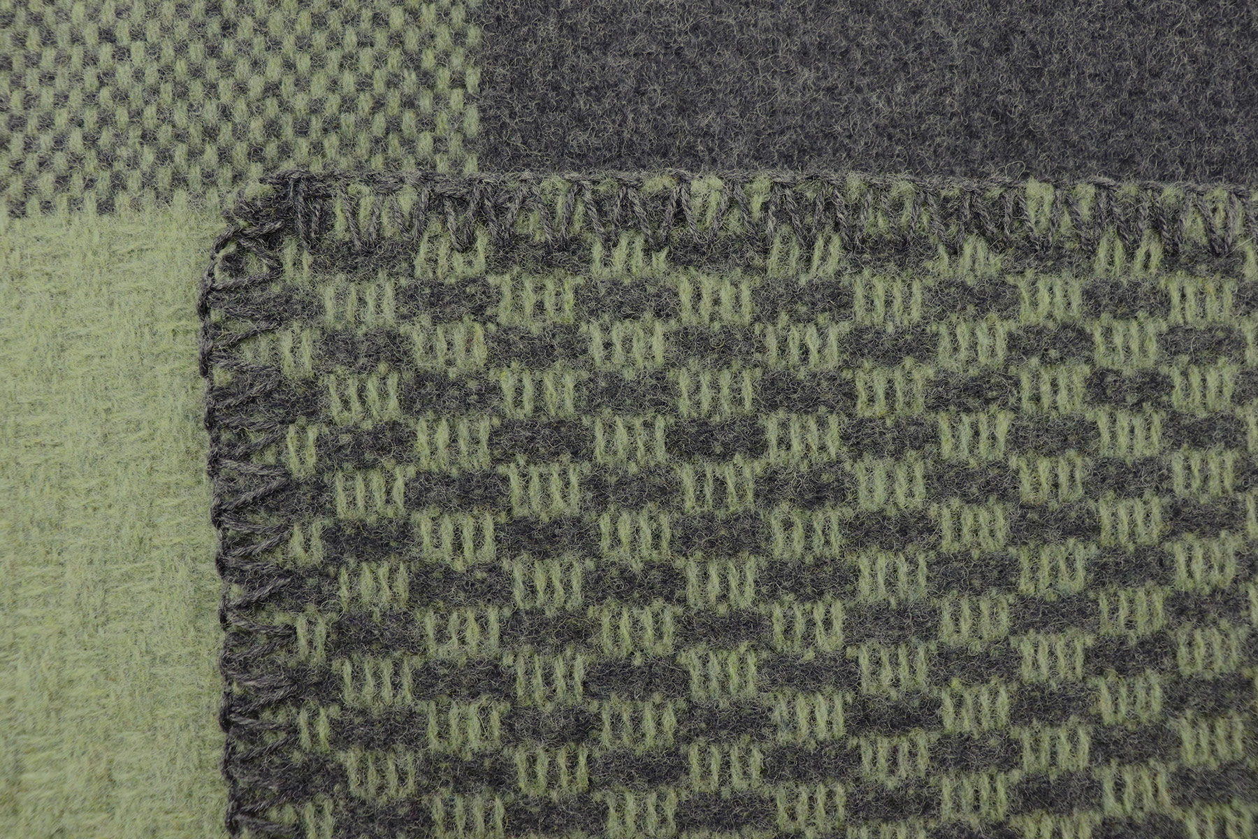Biederlack Plaid / Decke Frame green
