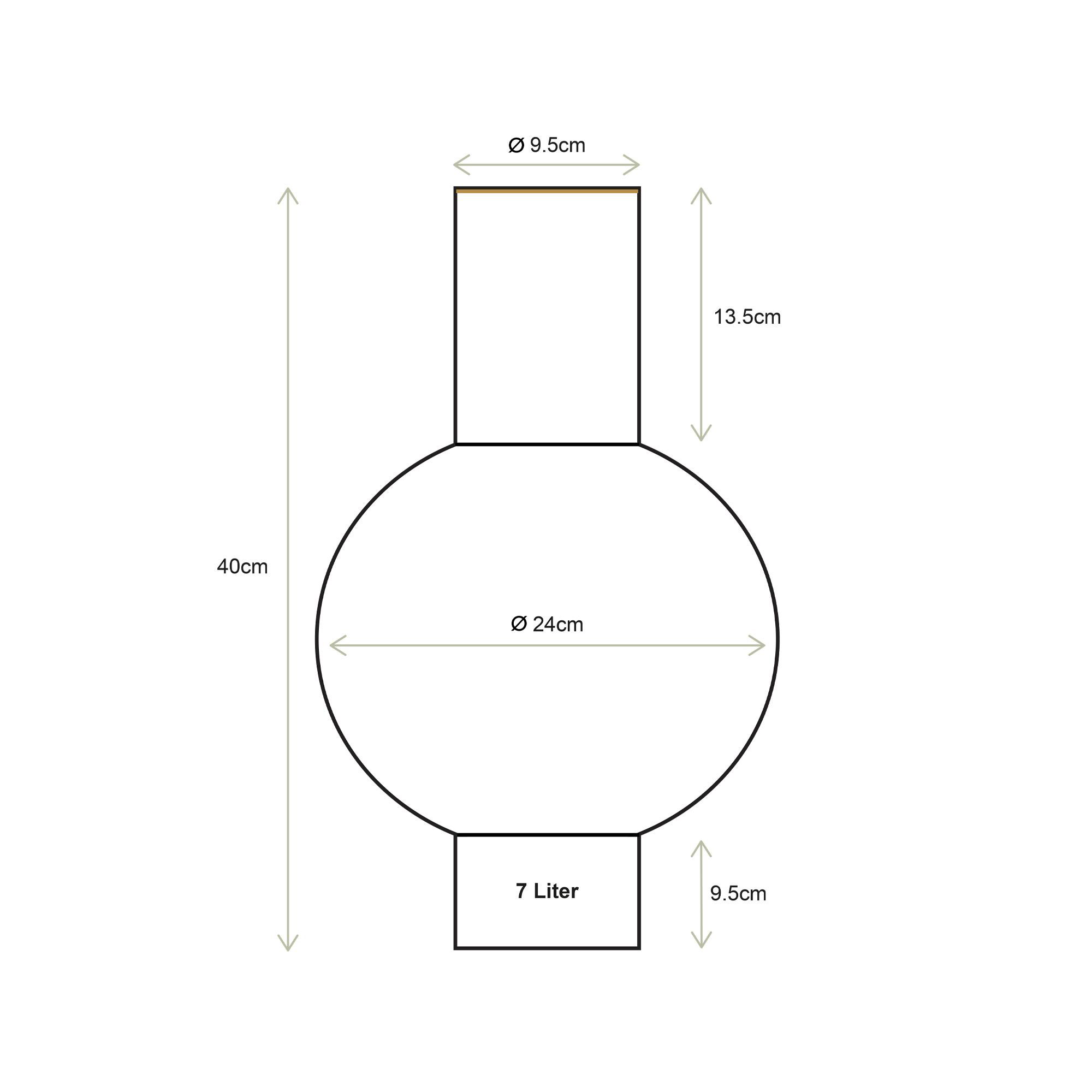 Pip Studio Metall Vase medium Home Accessories | grün