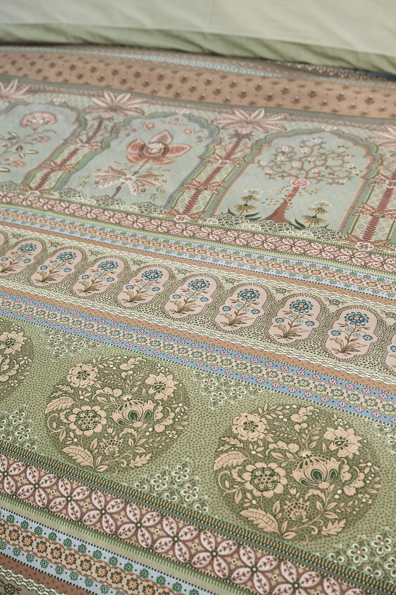 Pip Studio Perkalbettwäsche Bollywood Dreams | Grün