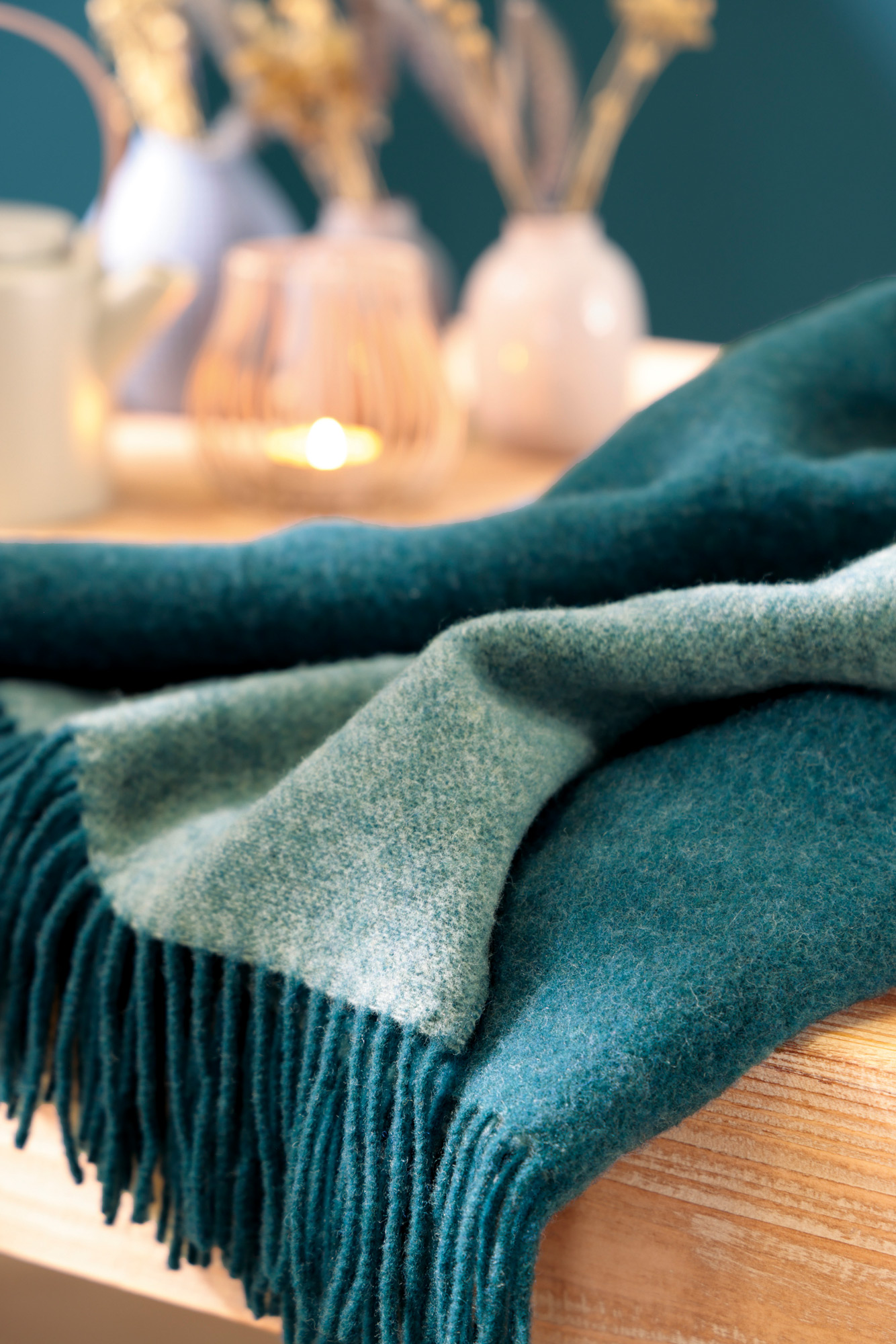 Biederlack Plaid teal-green