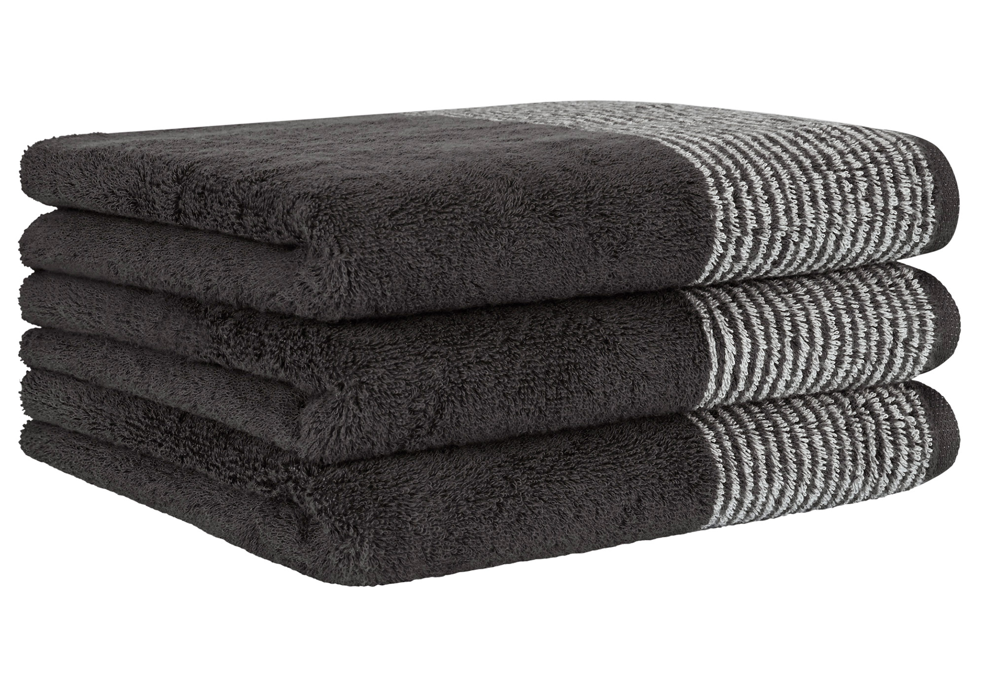 Cawö Handtuch Luxury Home Two-Tone 590 | 73 basalt