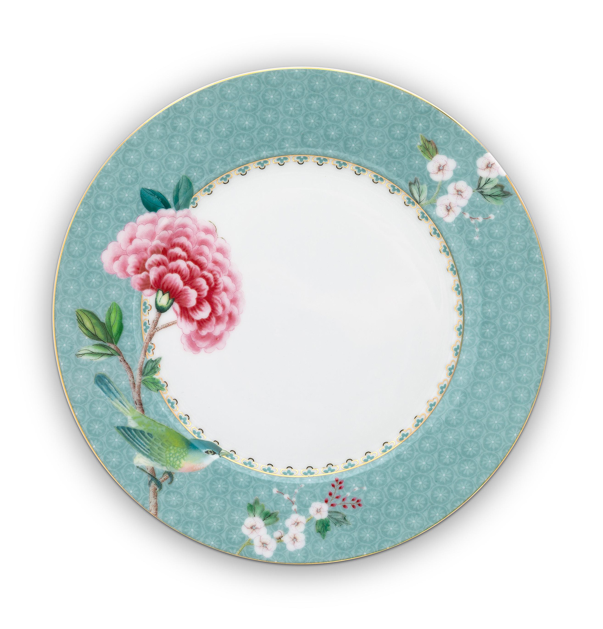 Pip Studio Frühstücksteller Blushing Birds |  blau