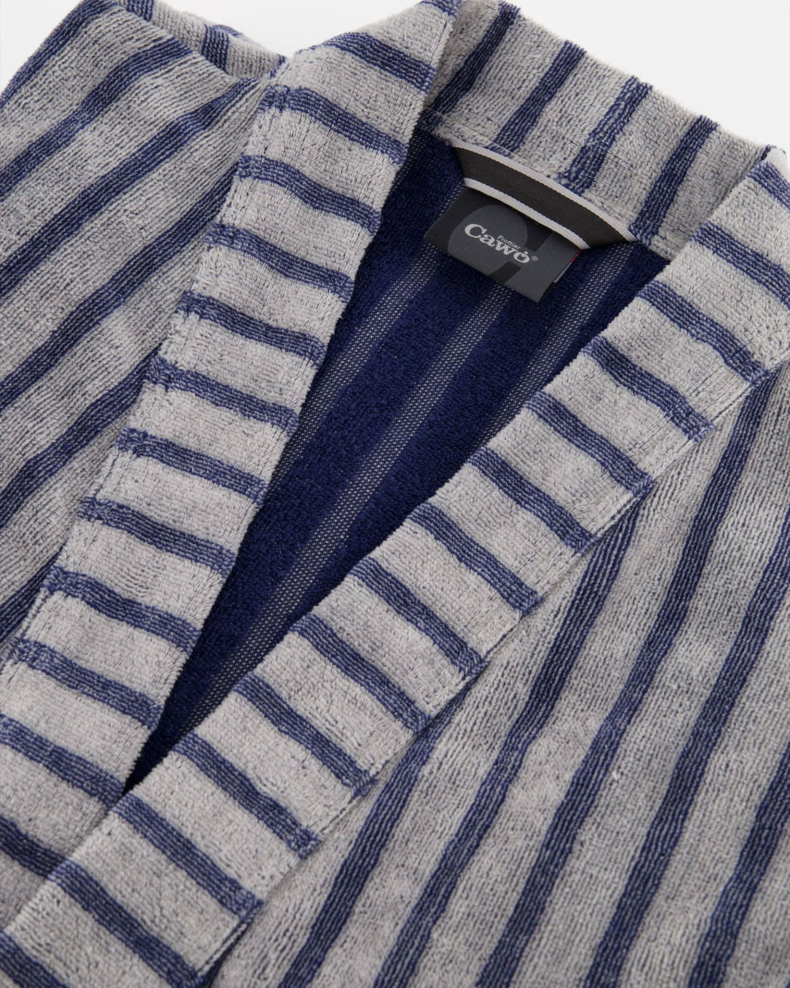 Cawö Herren Kimono-Bademantel 5505 | 17 denim