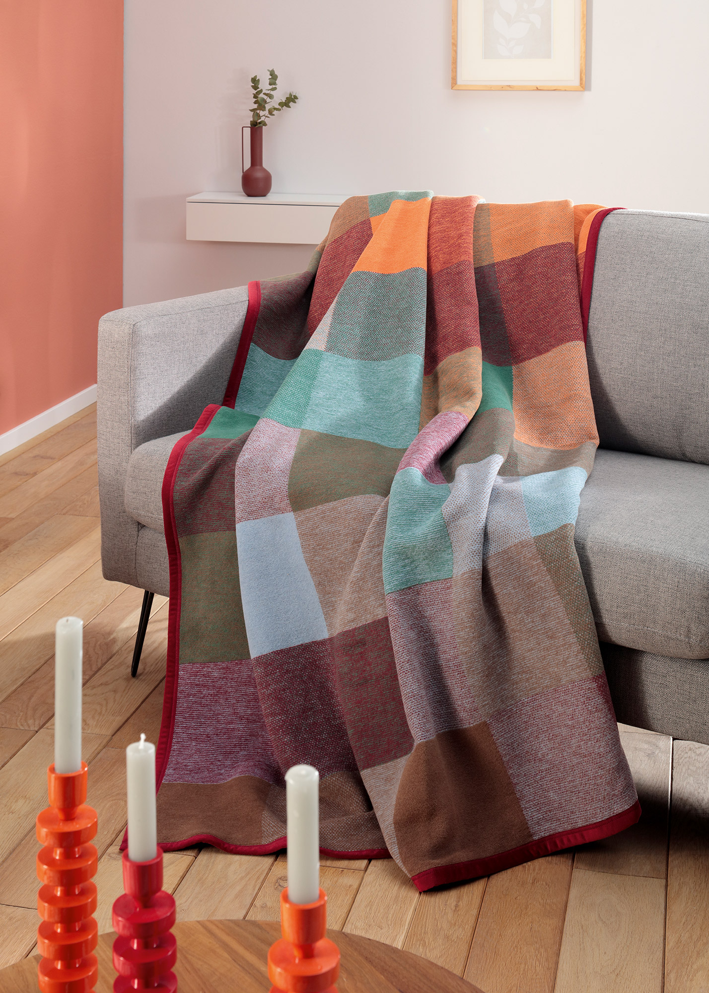 Biederlack Plaid / Wohndecke Cotton Style SB | Colour-Woven