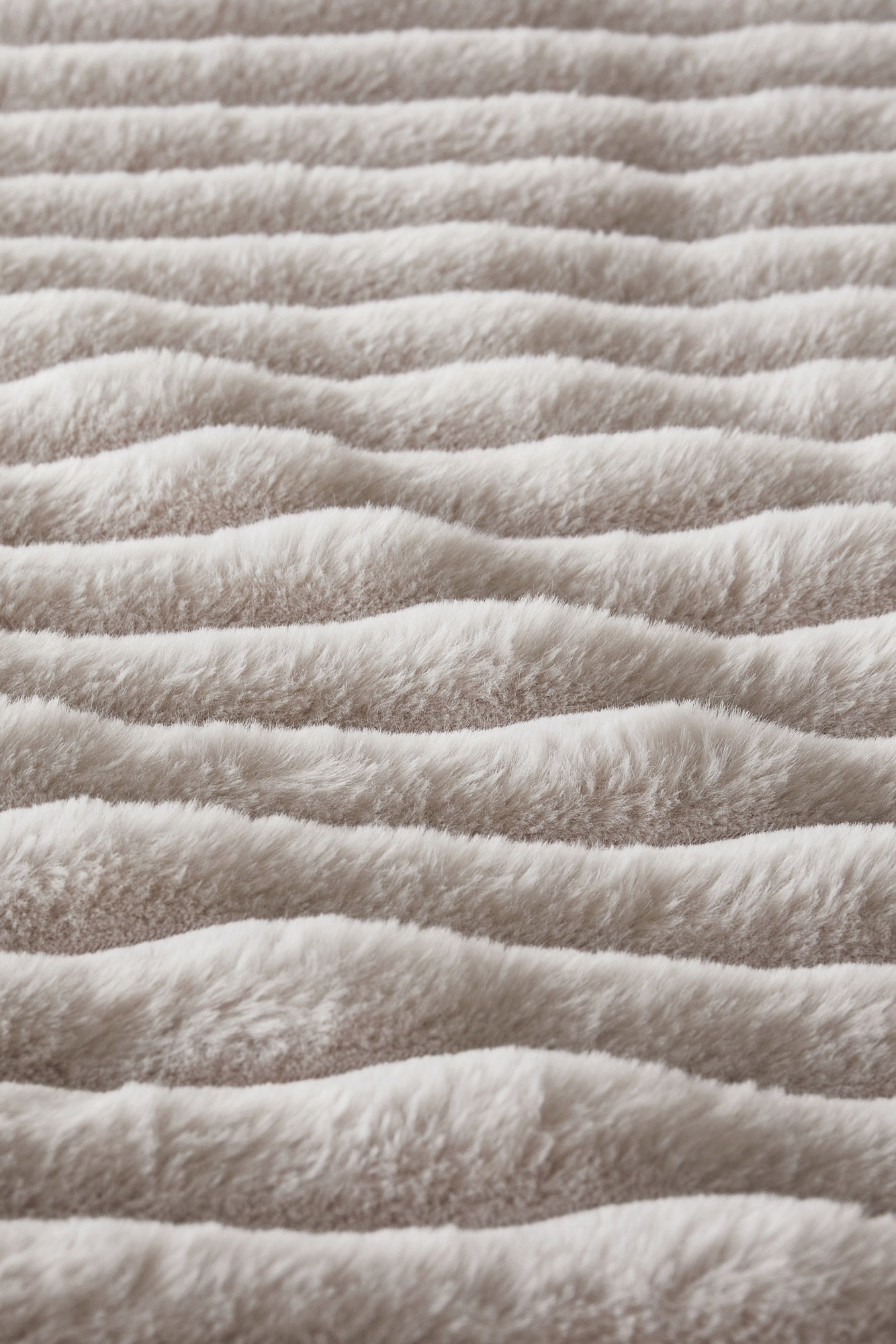 Riviera Maison Baumwoll-Bettwäsche Furry Stripes | Creme
