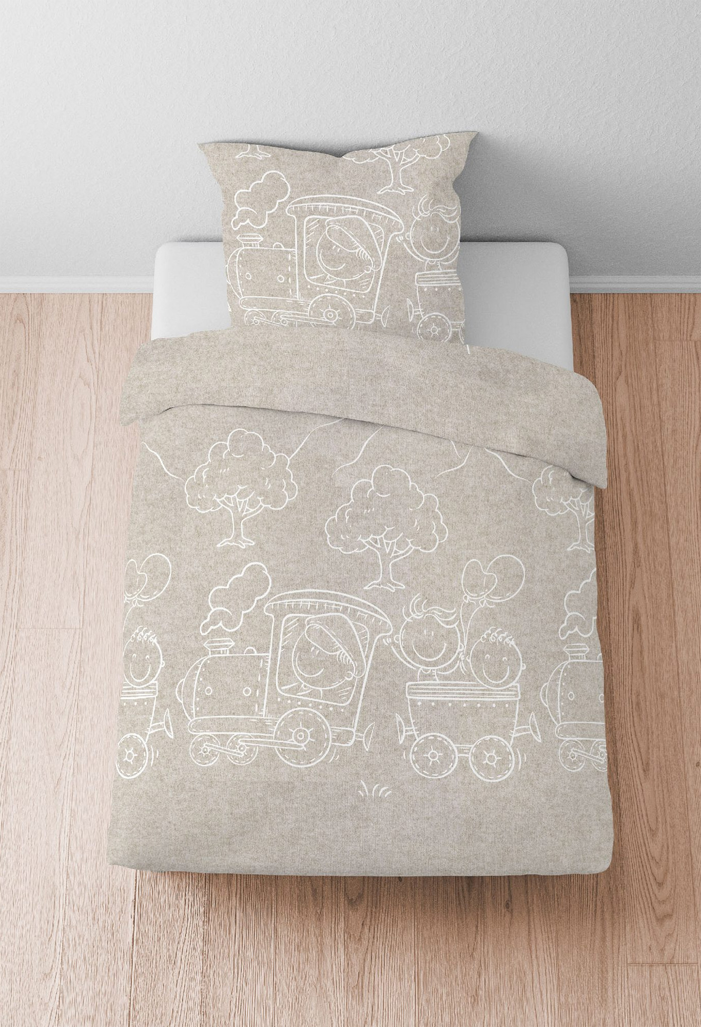 Biberna Kinderbettwäsche Flanell 0840521 | 547 Kitt