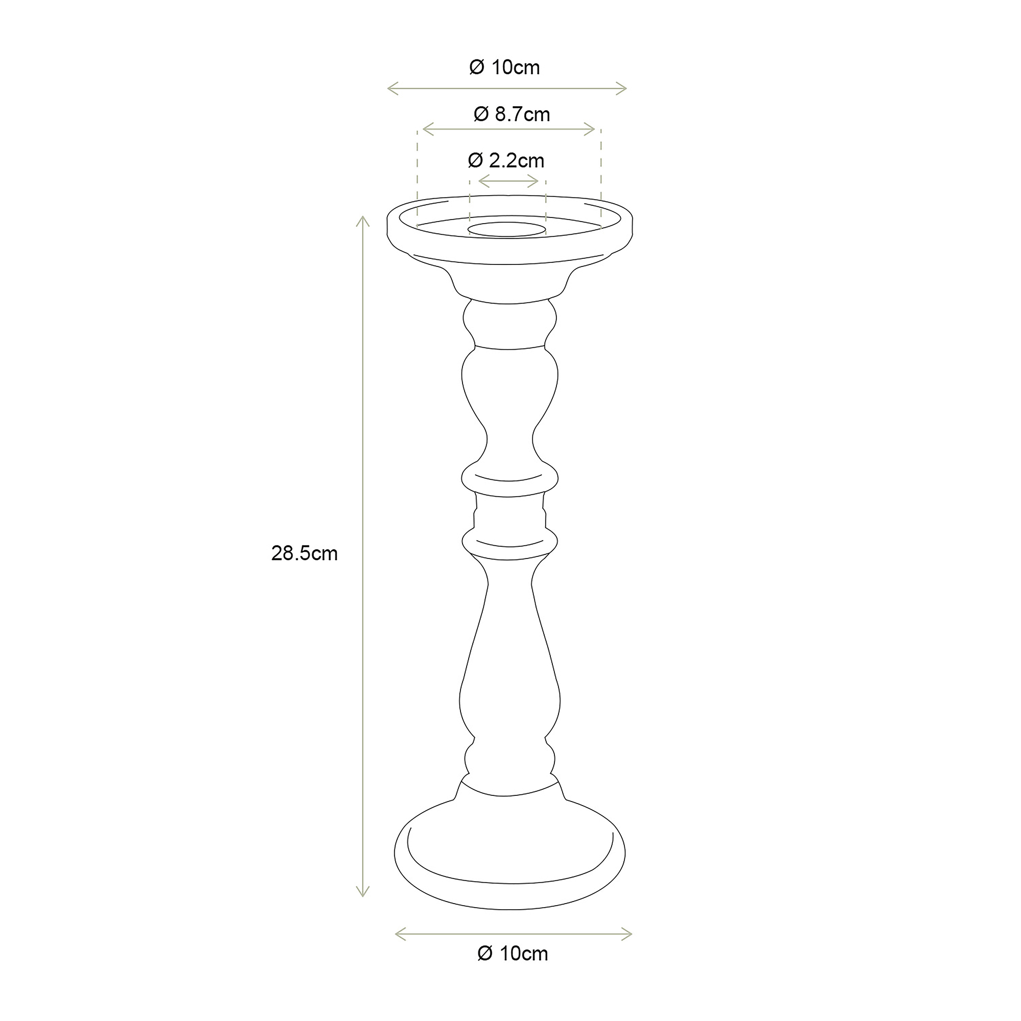 vtwonen Glas-Kerzenhalter  | medium