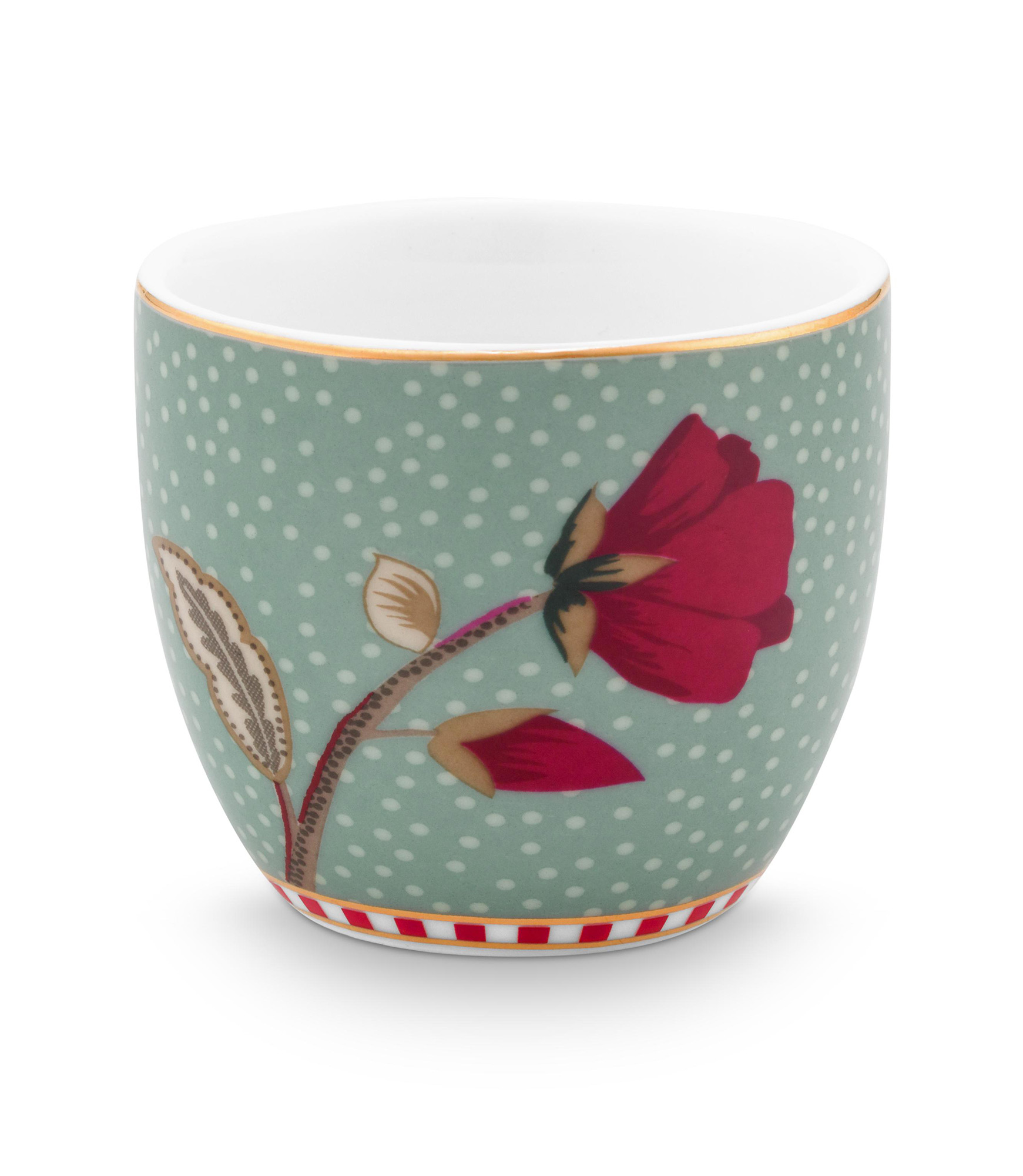 Pip Studio 4er Set Eierbecher Blooming Tales | Fantasy Blue