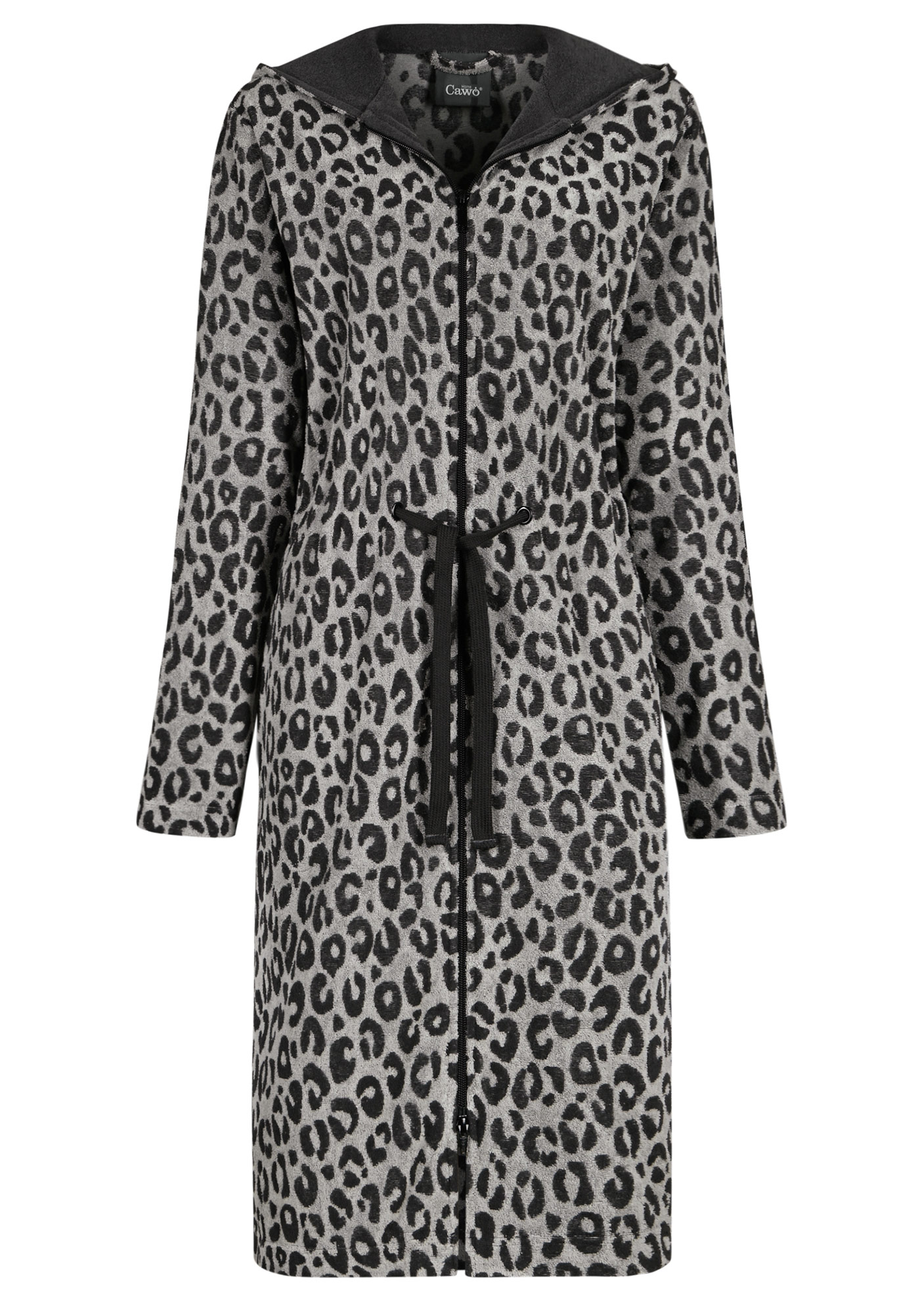 Cawö Damen Kapuze-Bademantel 851 | 77 basalt