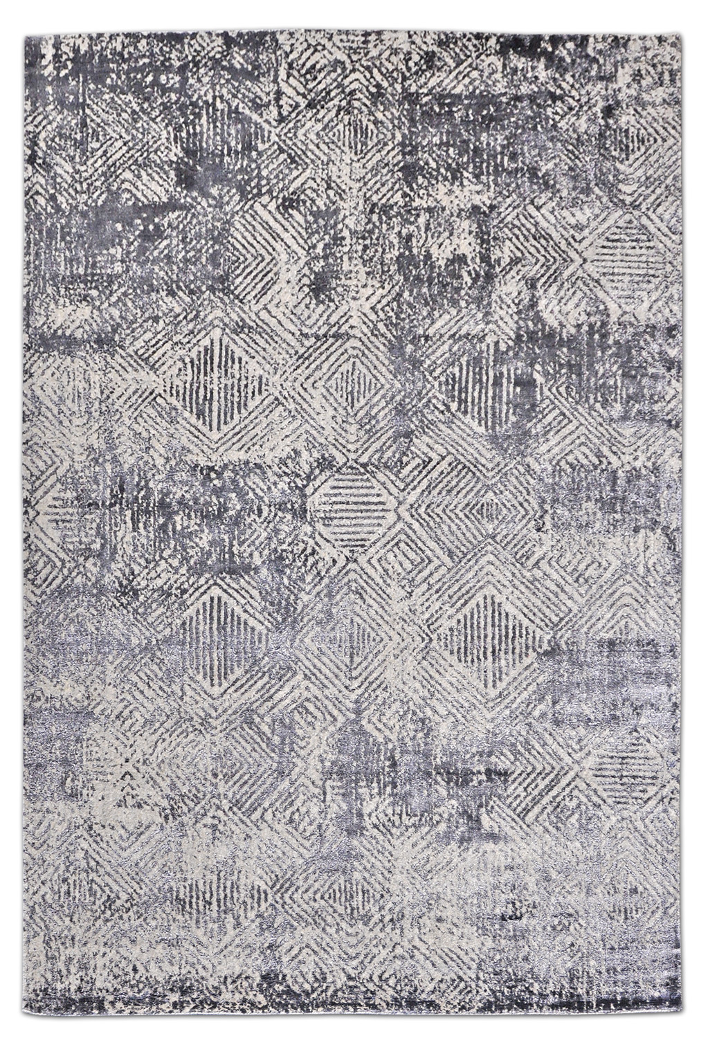 Thomas Handloomteppich Fine | Silver/Charcol 157 x 157 cm