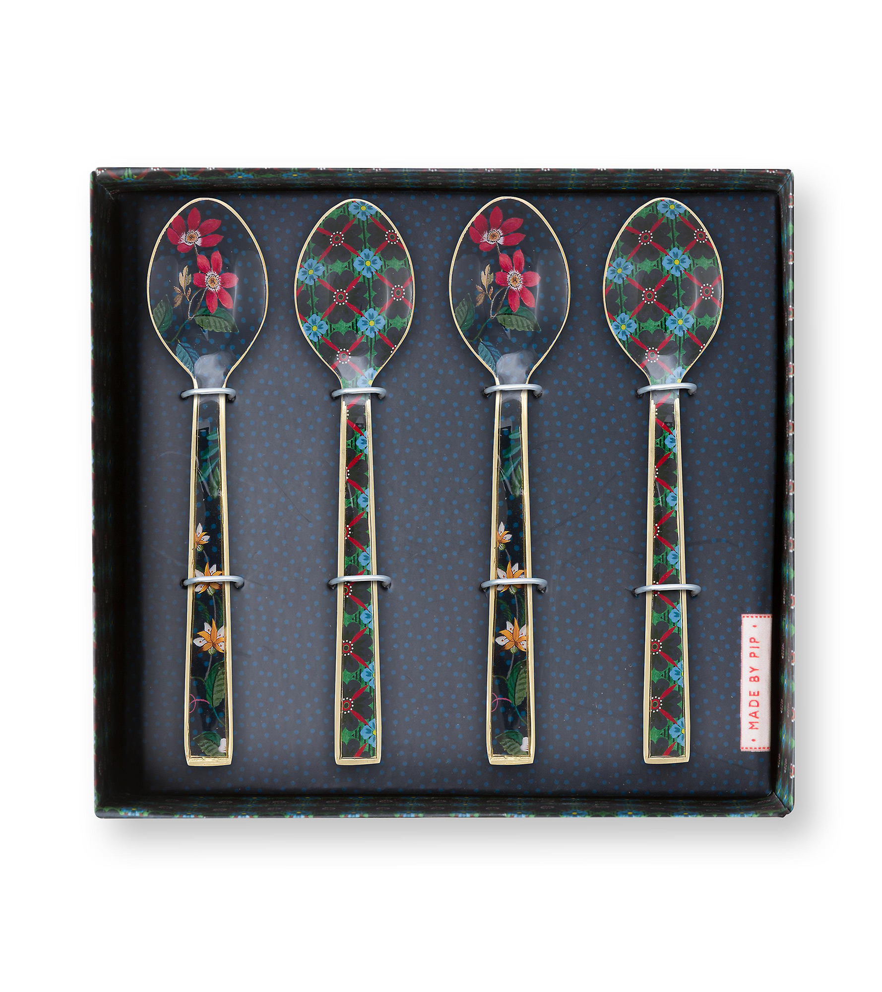 Pip Studio 4 Löffel emailliert Berry Blues | blau