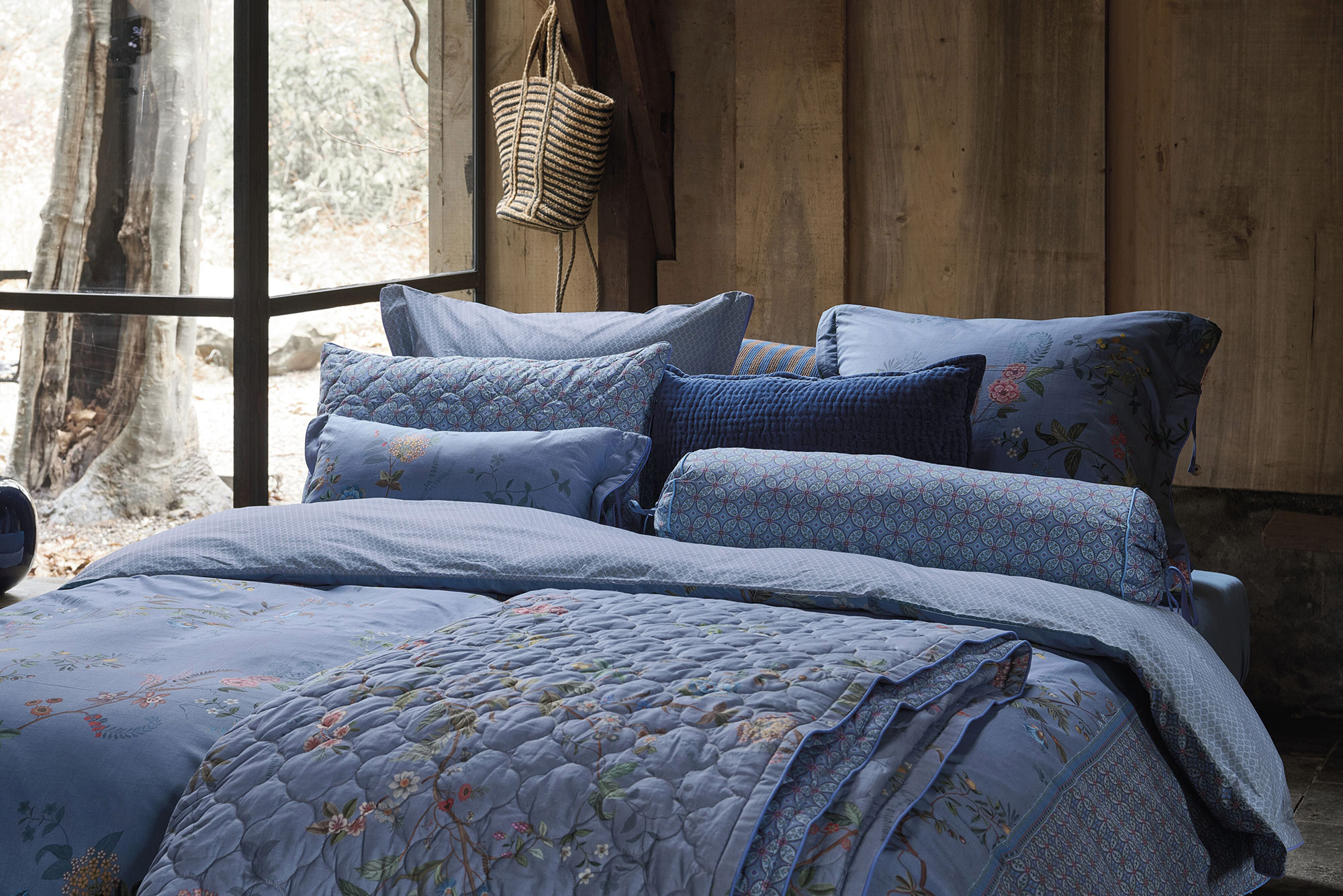 Pip Studio Perkalbettwäsche Bustani | Blue