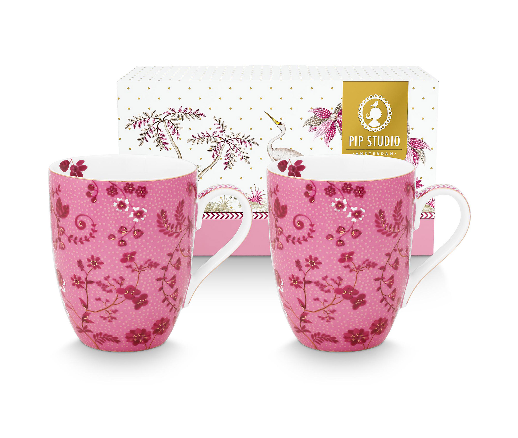 Pip Studio 2er Set Tassen gross Jolie | pink