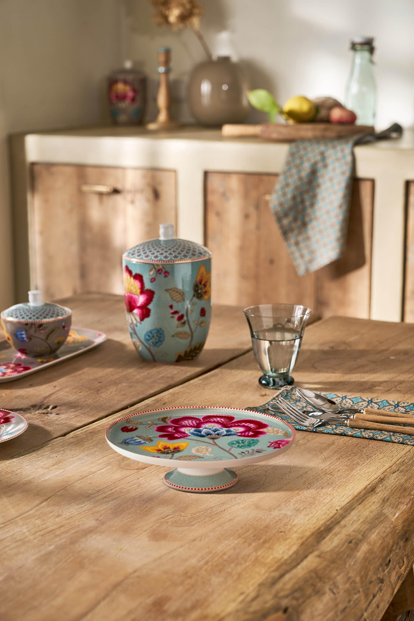 Pip Studio Mini-Kuchenteller Blooming Tales | Fantasy Blue