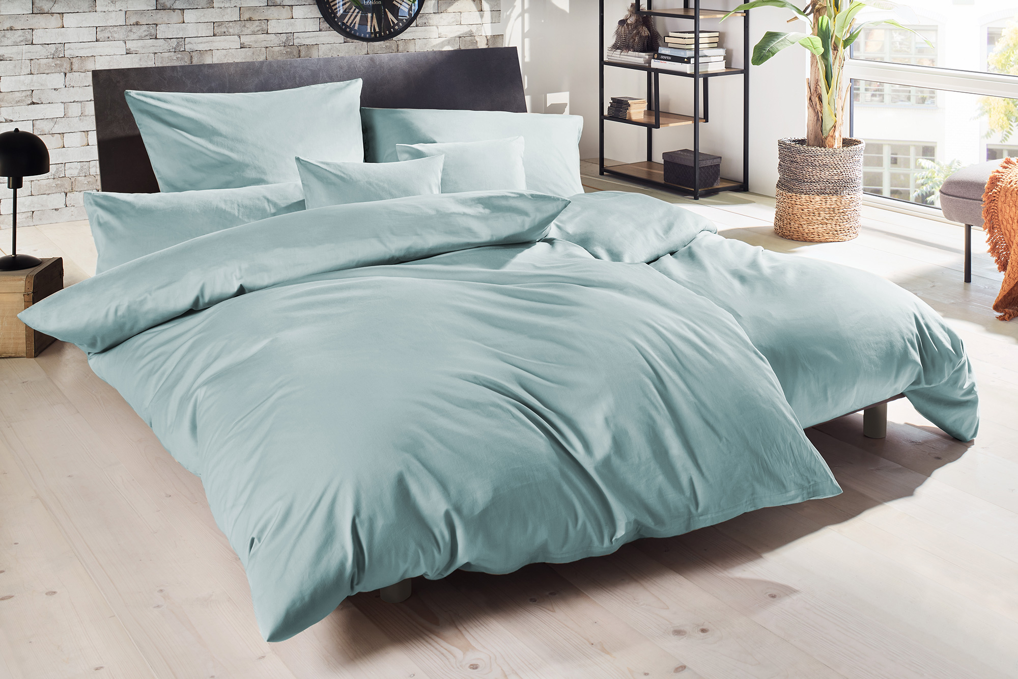 Thomas Luxus Satin-Bettwäsche  | 545 grau-grün