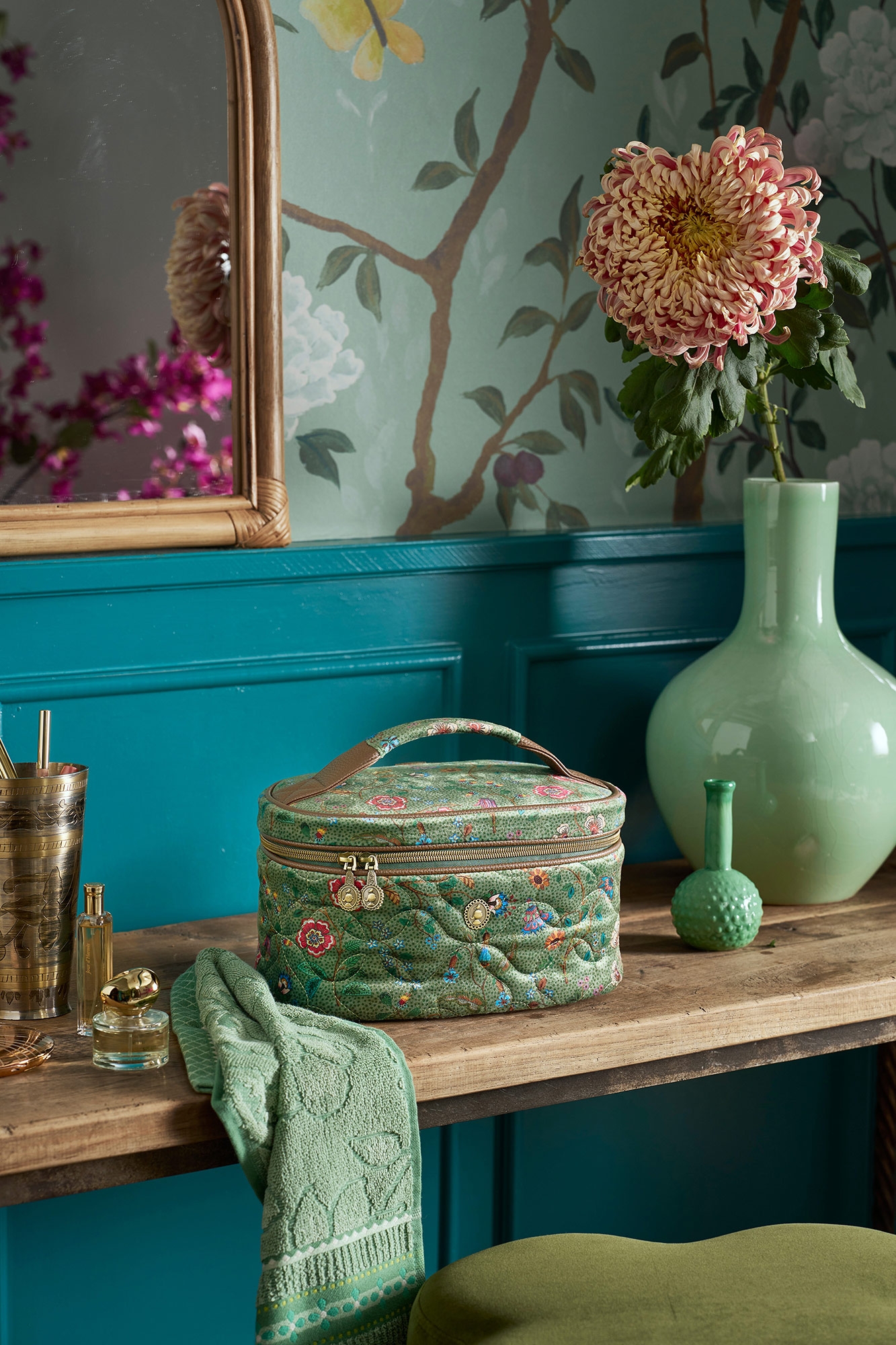 Pip Studio Beauty Case Flora Bangelore | grün