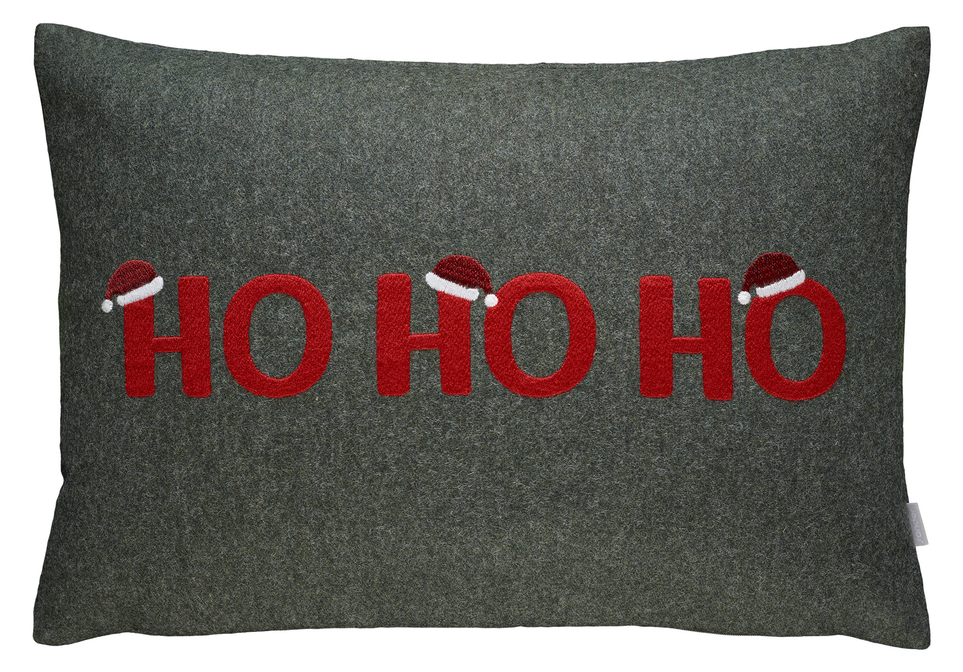 Sander Kissenhülle Ho Ho Ho | 02 dark green