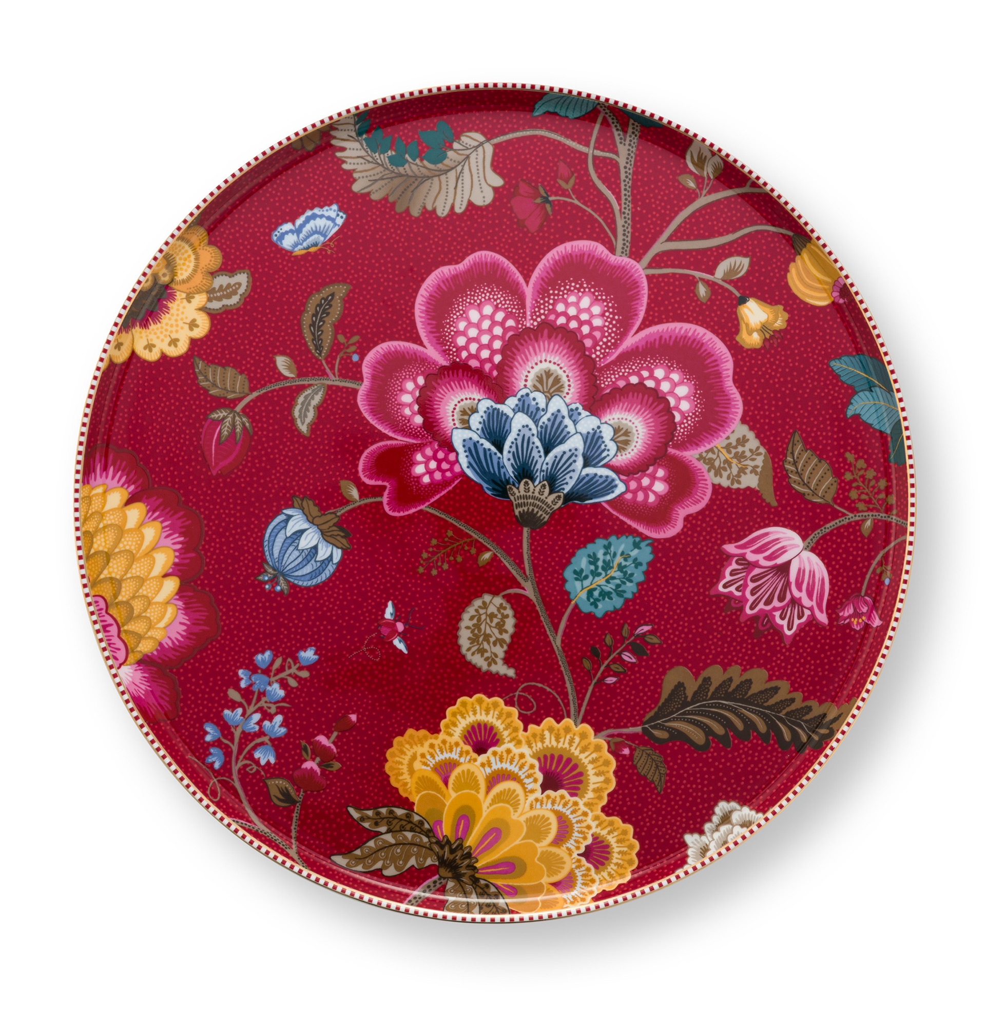 Pip Studio Kuchenplatte Blooming Tales | Dark Red