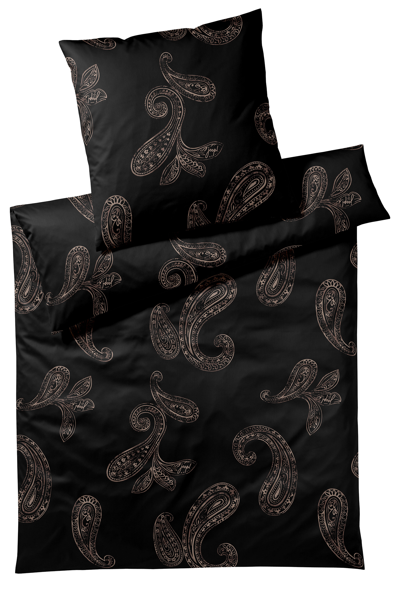 JOOP! Satin Bettwäsche Paisley | 9 black