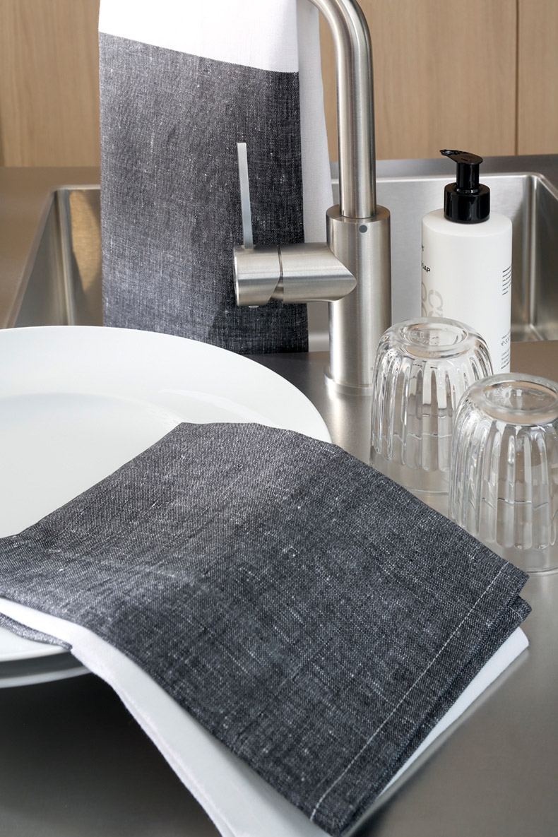 Cawö Geschirrtuch Duo Cuisine 535 | 96 schwarz/weiß