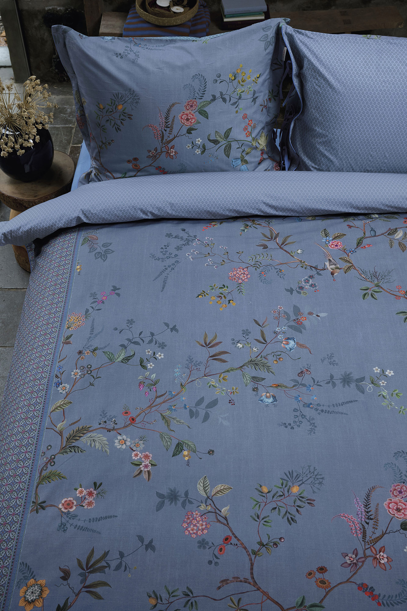 Pip Studio Perkalbettwäsche Bustani | Blue