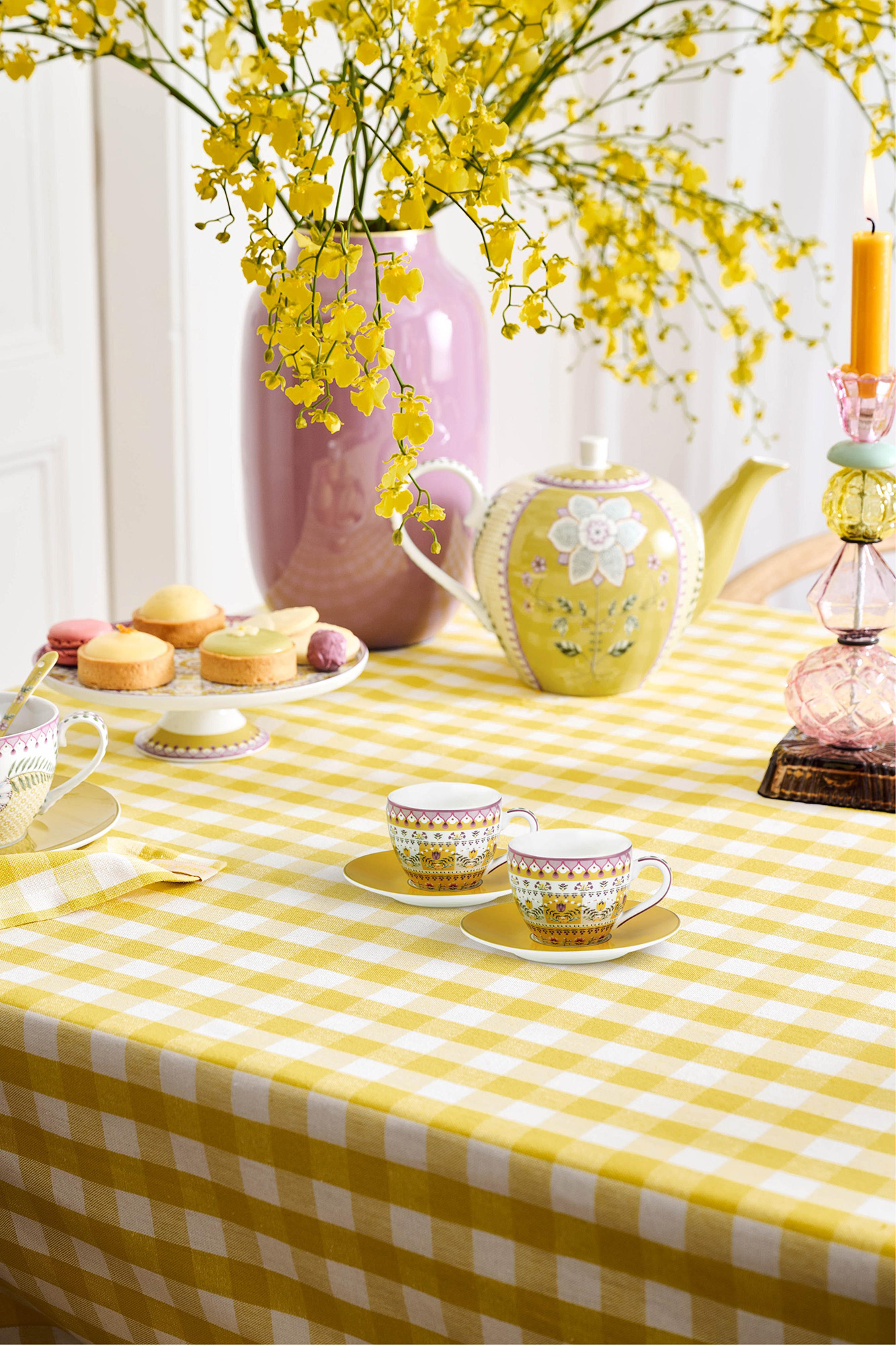 Pip Studio 2er Set Espresso Tasse & Untertasse Lily & Lotus