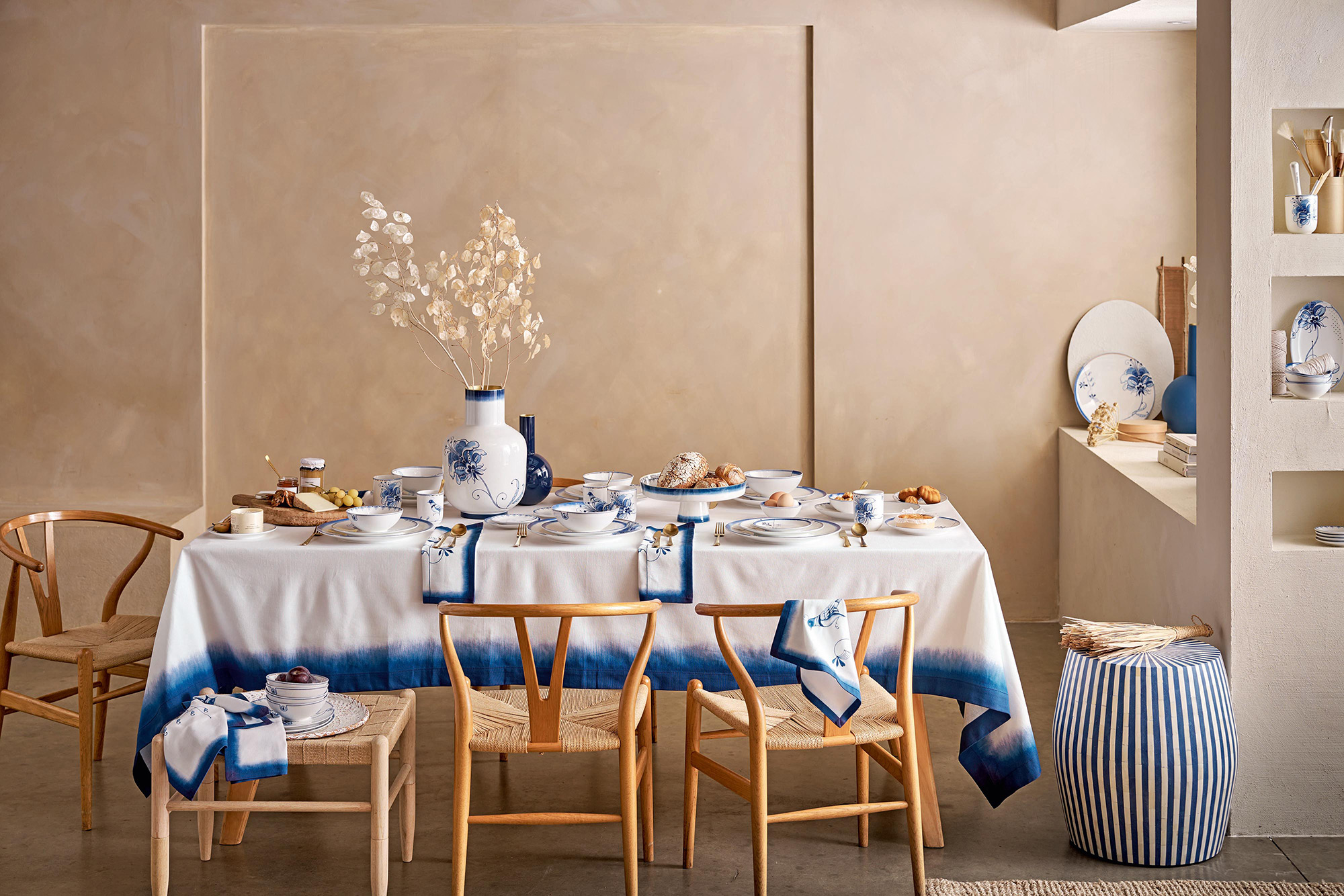 Pip Studio Kerzenhalter Glas Pip & The Blue Bird | dunkelbla