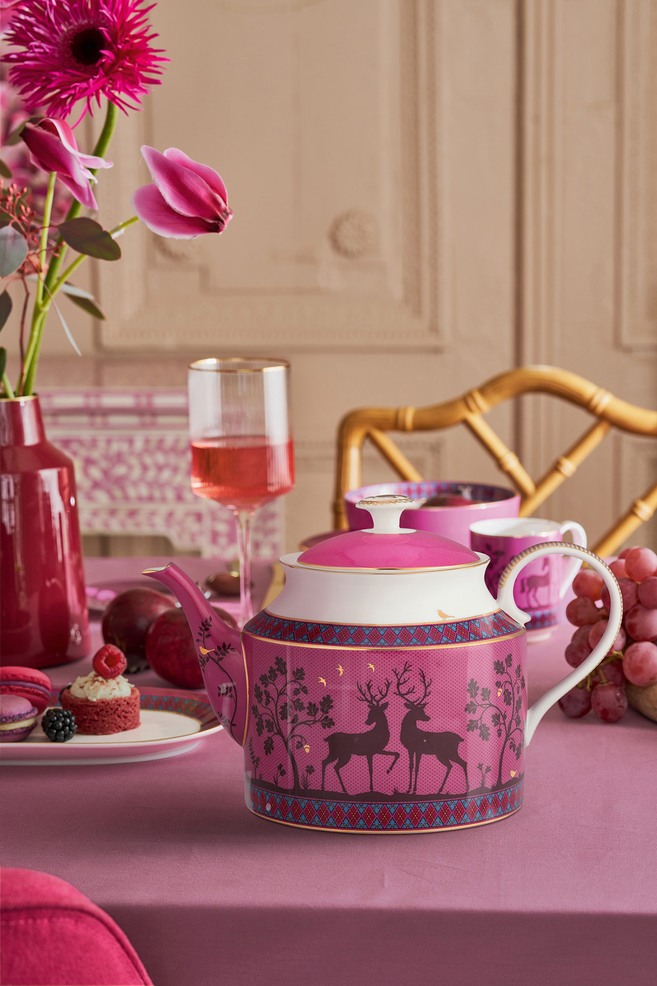 Pip Studio Teekanne gross Deerest Darling | Pink