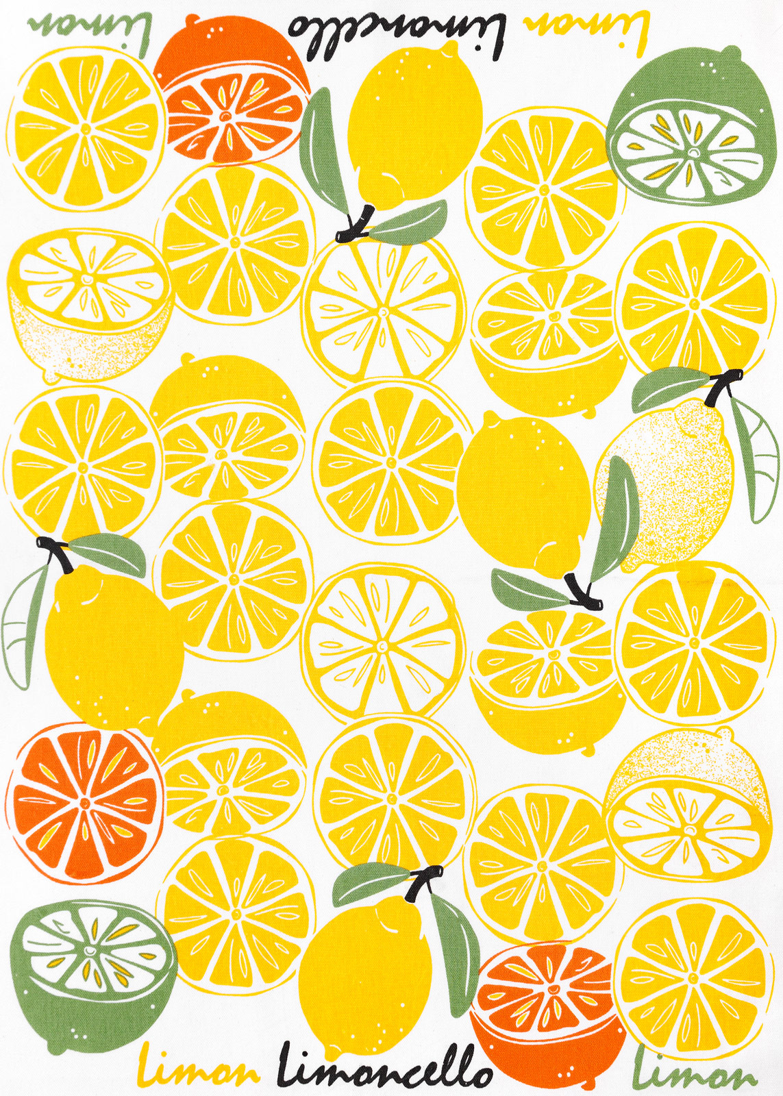 Kracht HL Küchentuch Druck LIMONCELLO