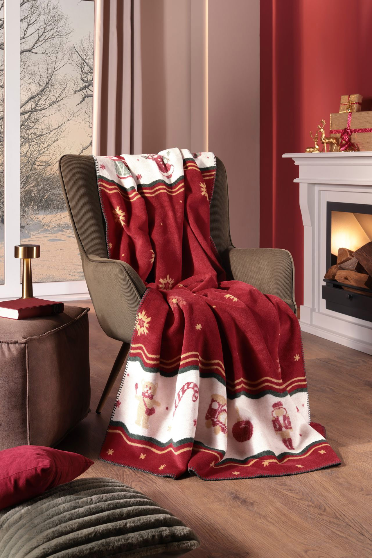 Biederlack Plaid / Decke V&B TOYS | Delight ruby