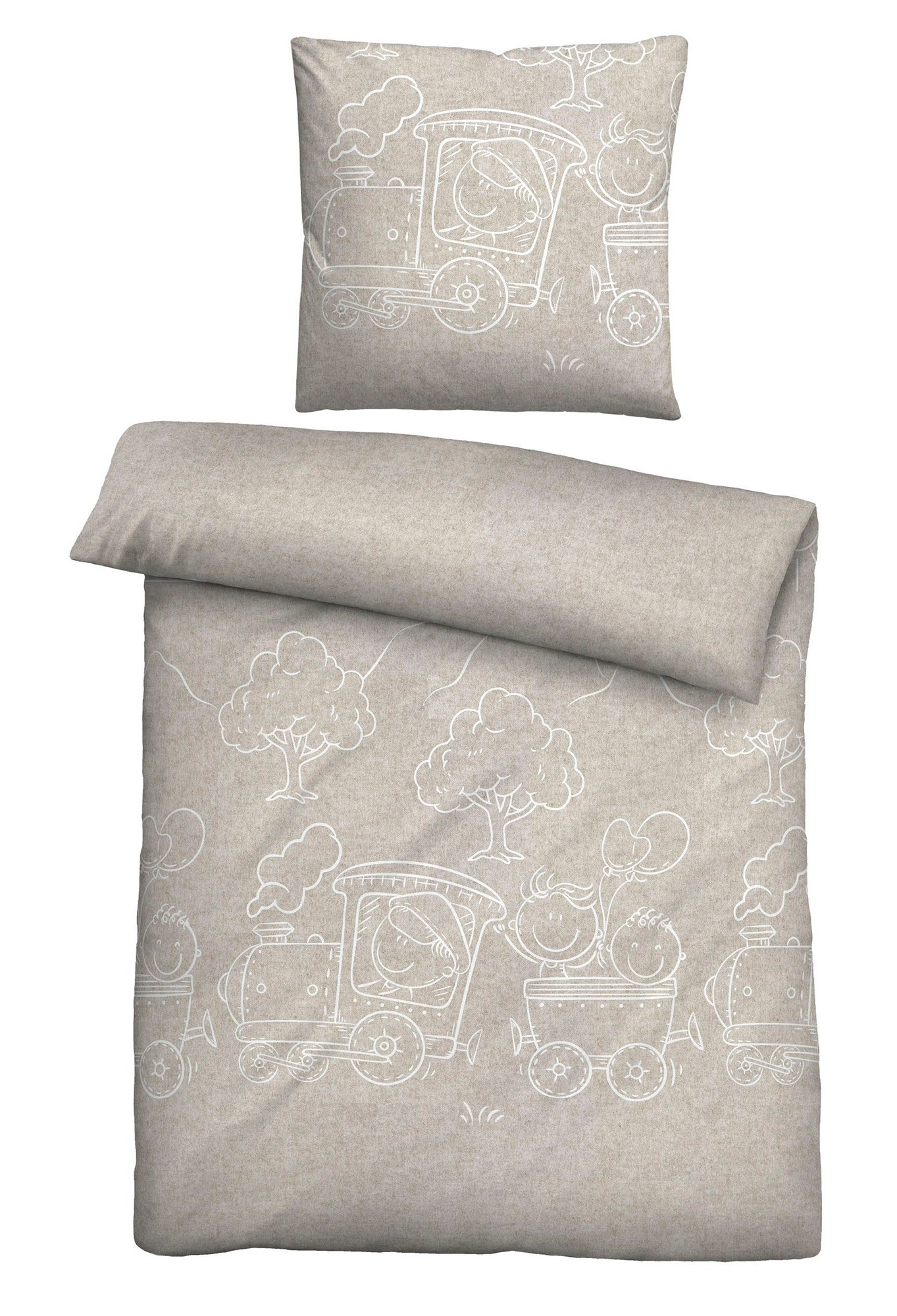Biberna Kinderbettwäsche Flanell 0840521 | 547 Kitt