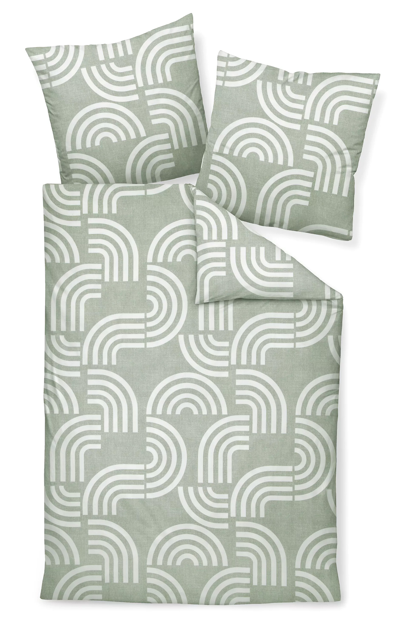 Janine Feinbiber-Bettwäsche DAVOS | 06 salbeigrün