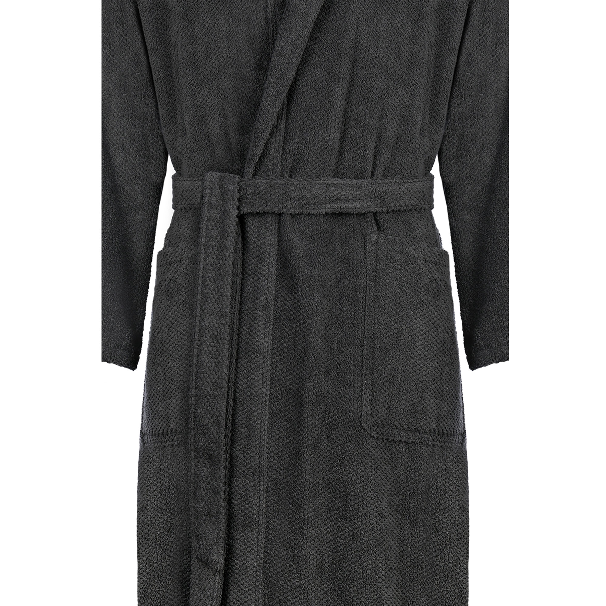 Cawö Herren Kapuze-Bademantel  5623 | 740 basalt