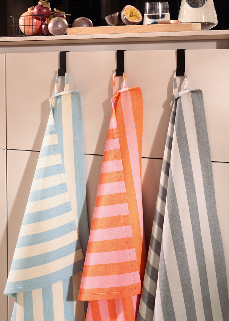 Cawö Geschirrtuch Prints & Stripes 546 | 73 platin/grau