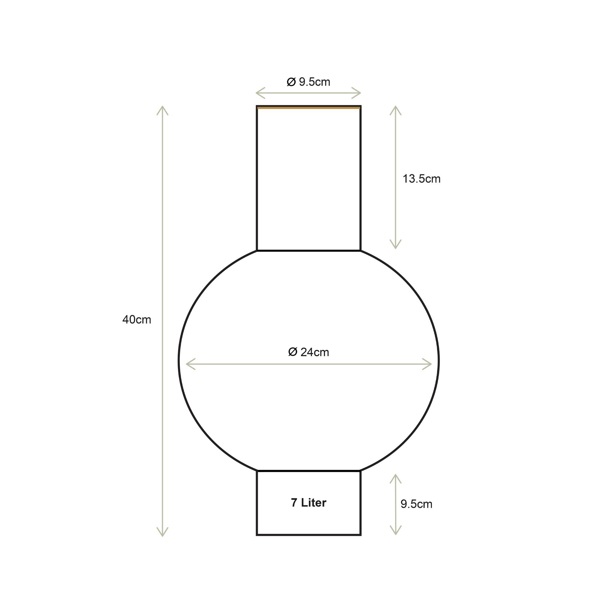 Pip Studio Vase medium Home Accessories | Dunkelgrün