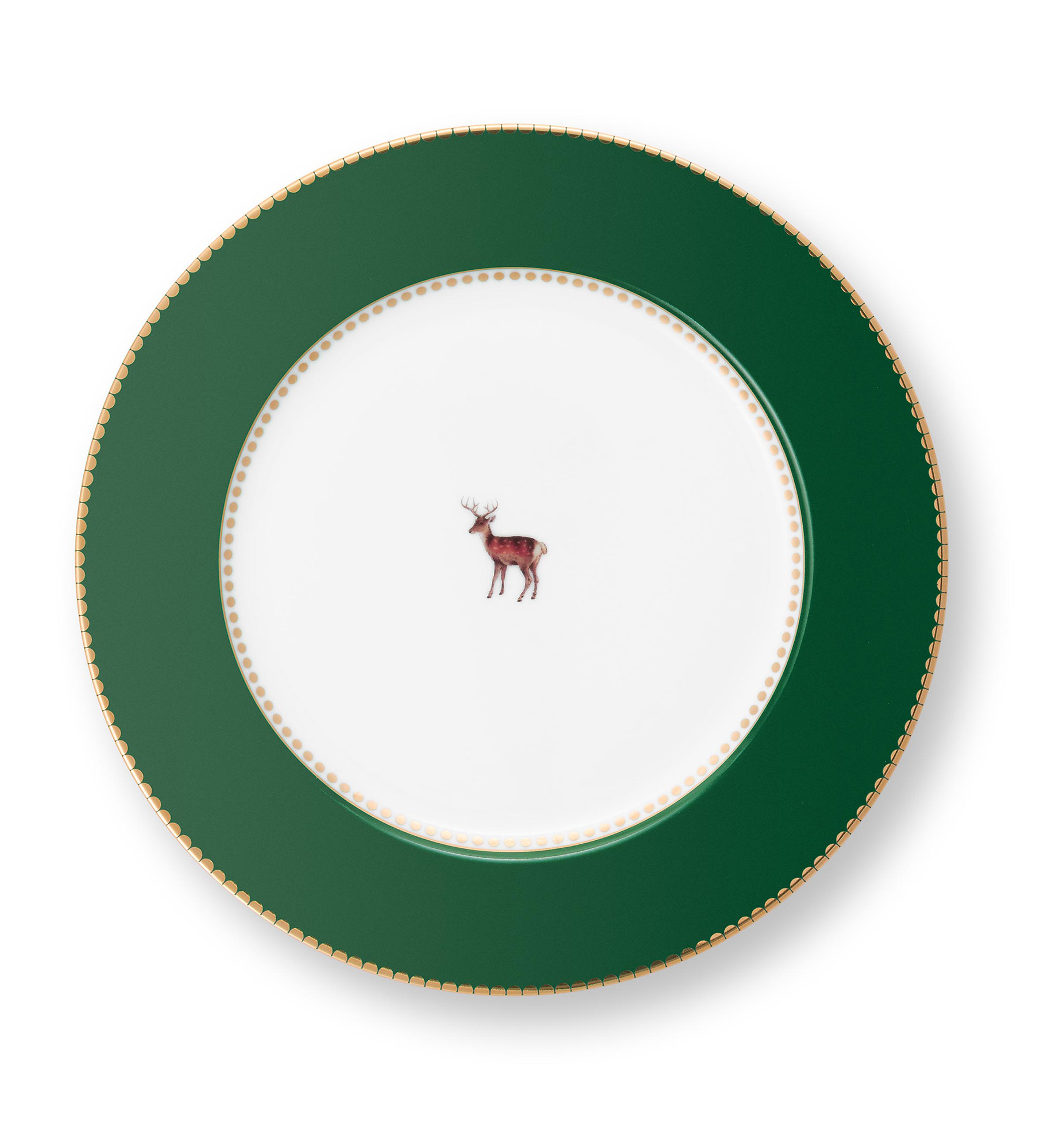 Pip Studio Frühstücksteller Lovebirds | dunkelgrün