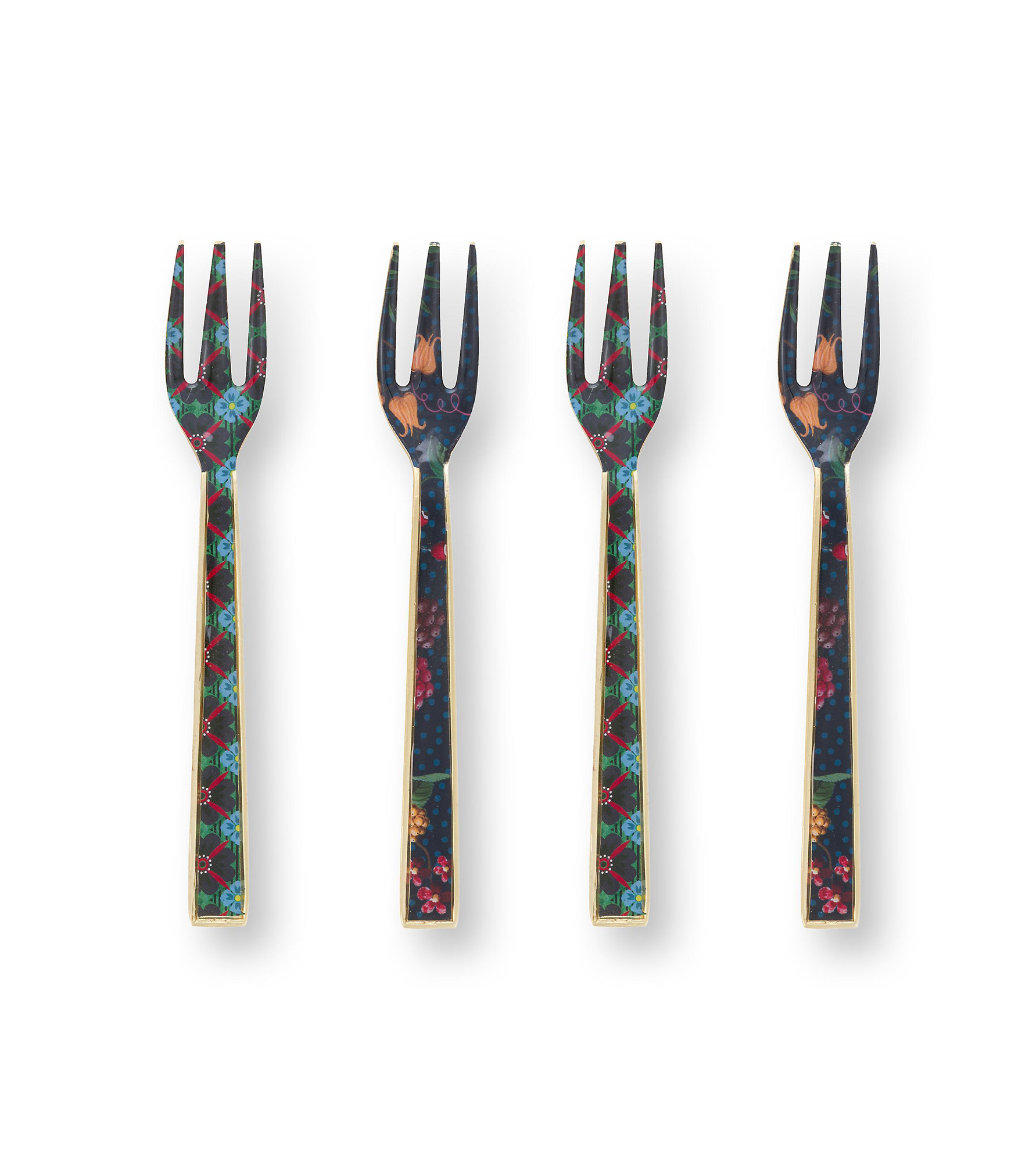 Pip Studio 4 Kuchengabeln emailliert Berry Blues | blau
