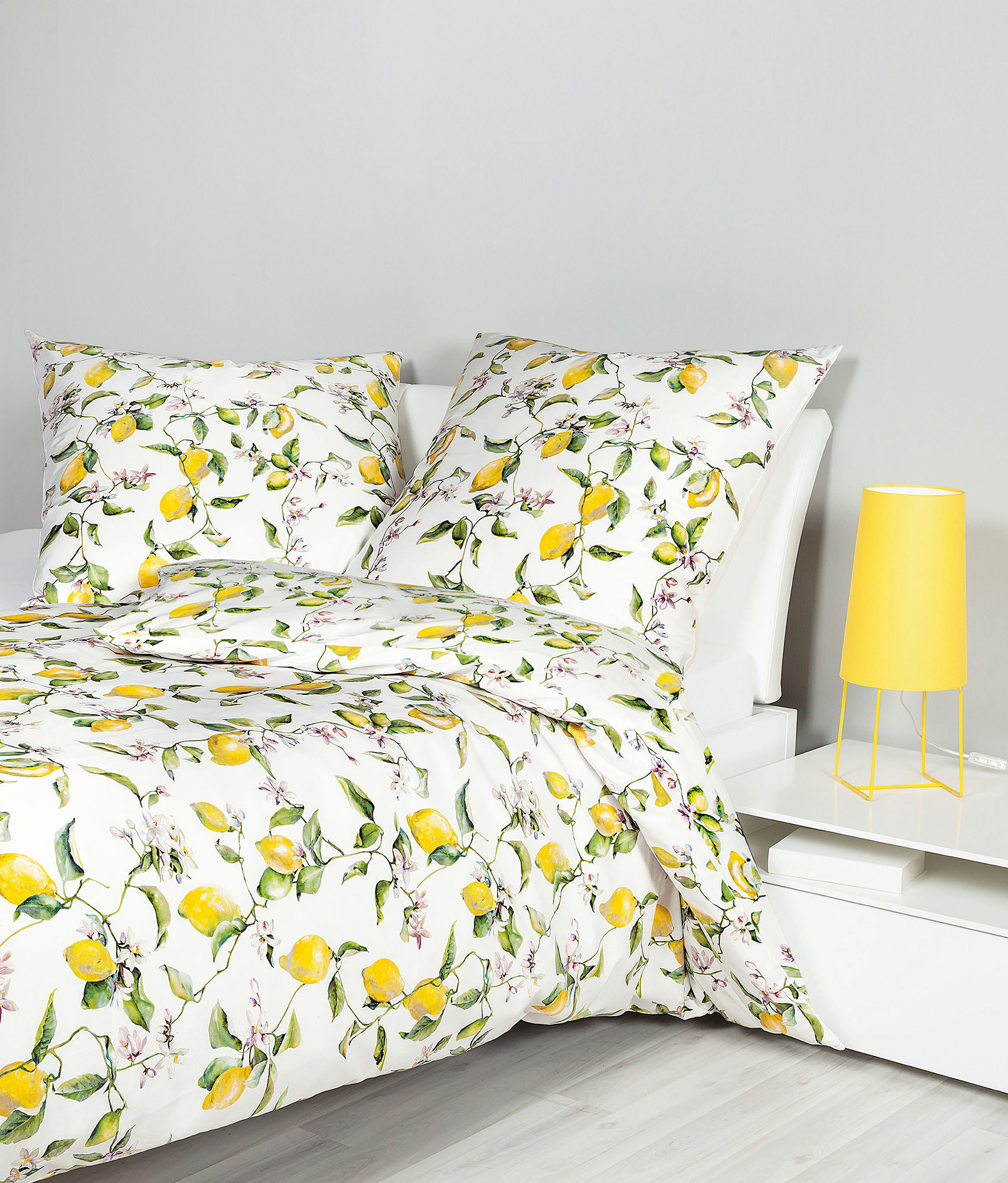 Janine Mako Satin Bettwäsche modern art S | 03 zitronengelb